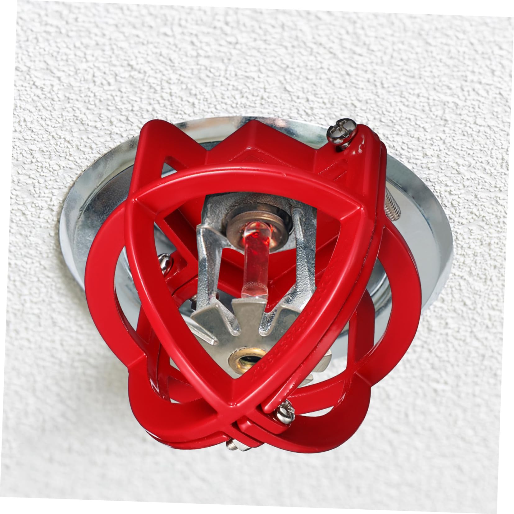 Alipis 6 Stück Schutzabdeckung für den Sprinklerkopf Ersatz drinnen Sprinkler-Sprinklerkopf Sprinklerkopf-Schutzabdeckung schützen Haube Sprinklerabdeckung Sprinklerkopfkäfig Metall rot