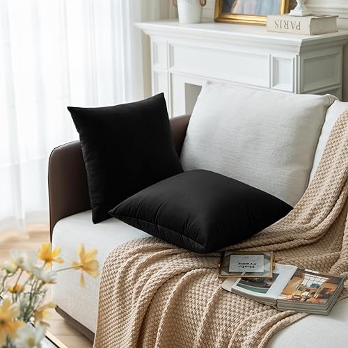 Miniatura 4 de Colormz Juego de 2 fundas de almohada de terciopelo sólido de color verde azulado, fundas de almohada acogedoras y suaves para sofá, cama y sala de