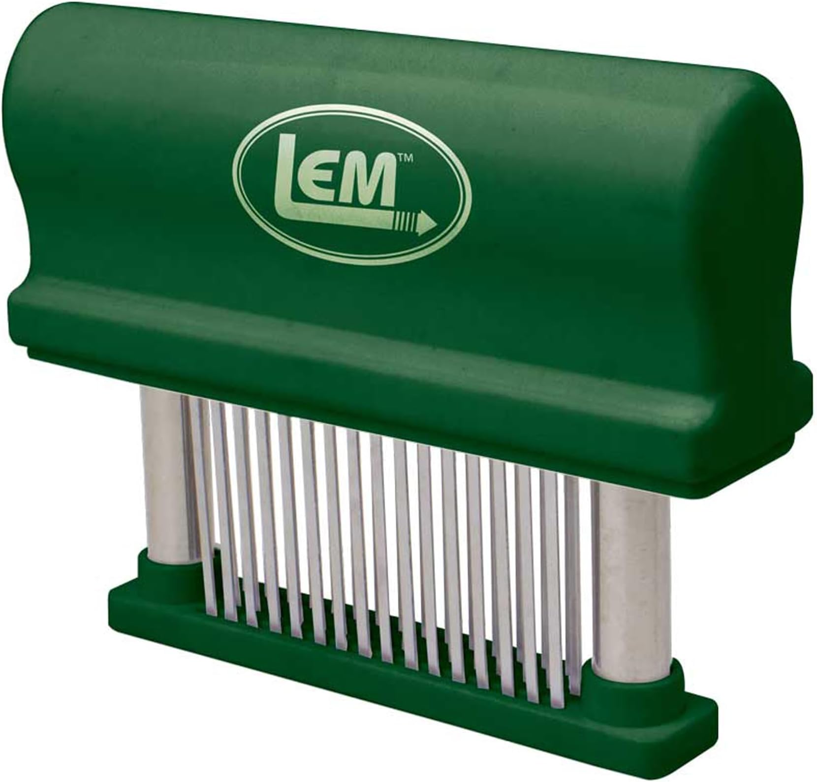 LEM Products Hand Held Tenderizer with 48 Blades, Stainless Steel and Plastic, Green