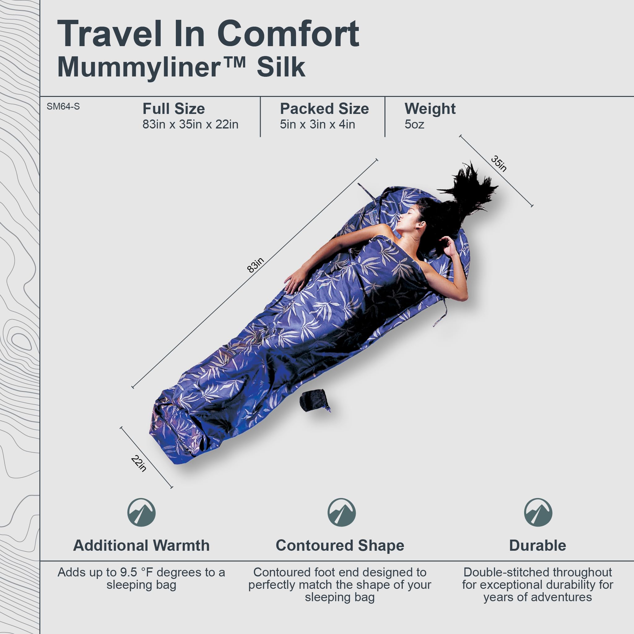 cocoon - Premium - MummyLiner - Silk - Small