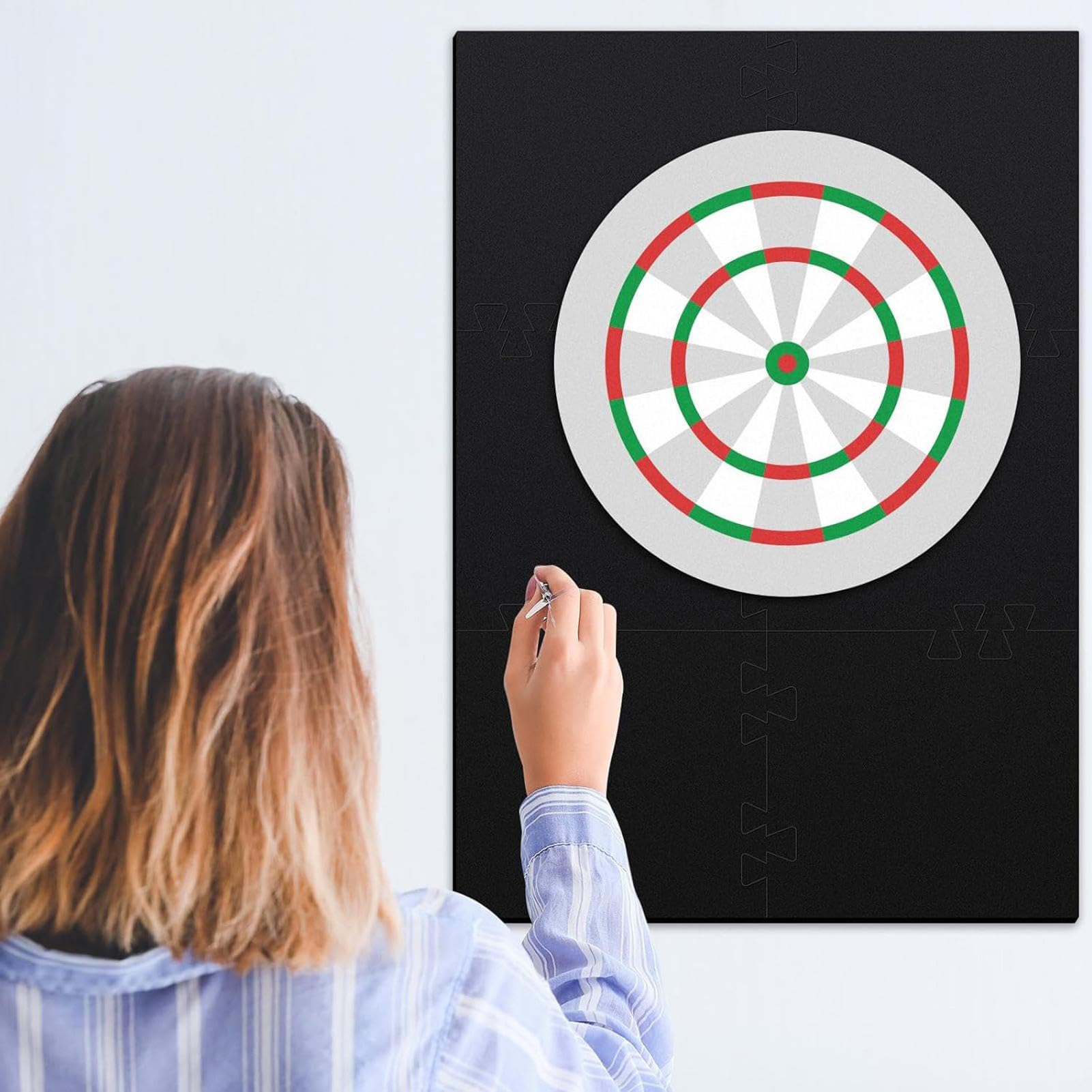 Protezione Da Parete Per Bersaglio Freccette 27x40” | Set In EVA Nero Con Giunzione Facile | Anti-Dardi