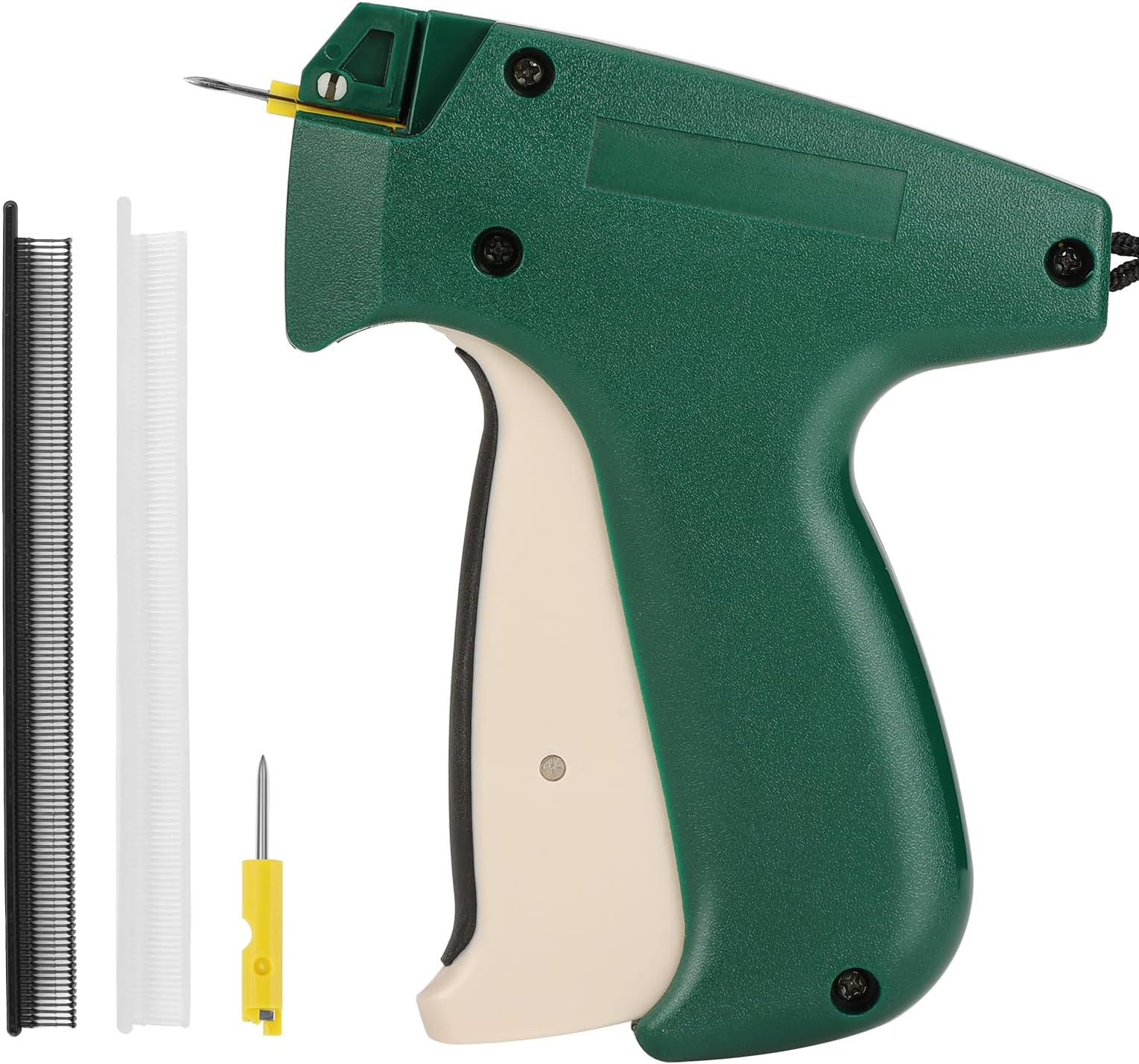 BS ONE Tagging Gun Kit, Fine Stitch Tag Gun for Clothing Mini Stitch Gun for Clothes Sewing Quilting Hemming Quick Stitch Tag Gun with 2 Needles, 1500 Black & 1500 White Micro Fasteners