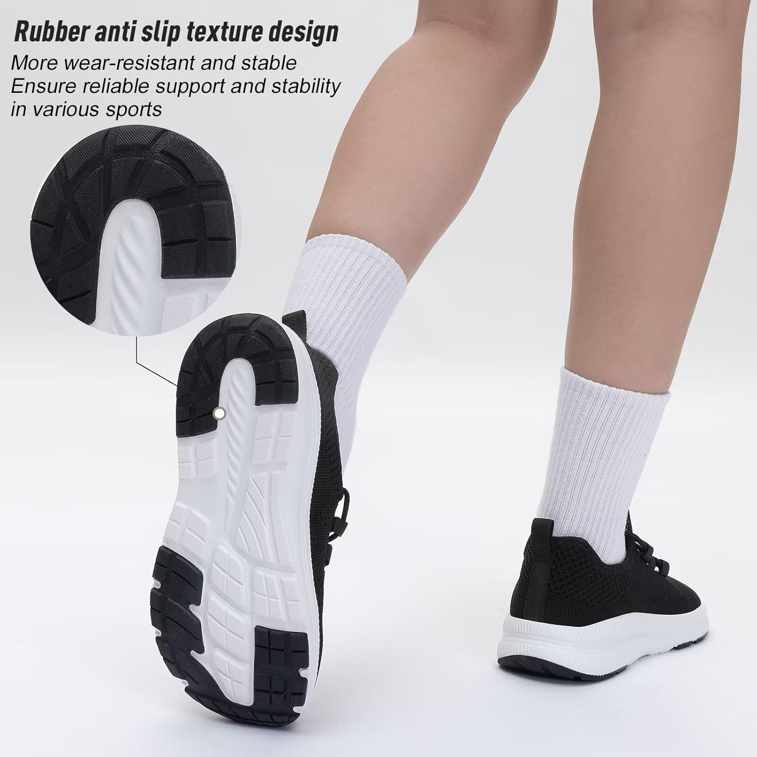 ZYEN Wide Toe Box Shoes Women Non-Slip Ultra Light Running Sneakers Extra Wide Feet Arch Support Walking Shoes Tennis Diabetes Breathable Gym Workouts 6-12 - Image 8