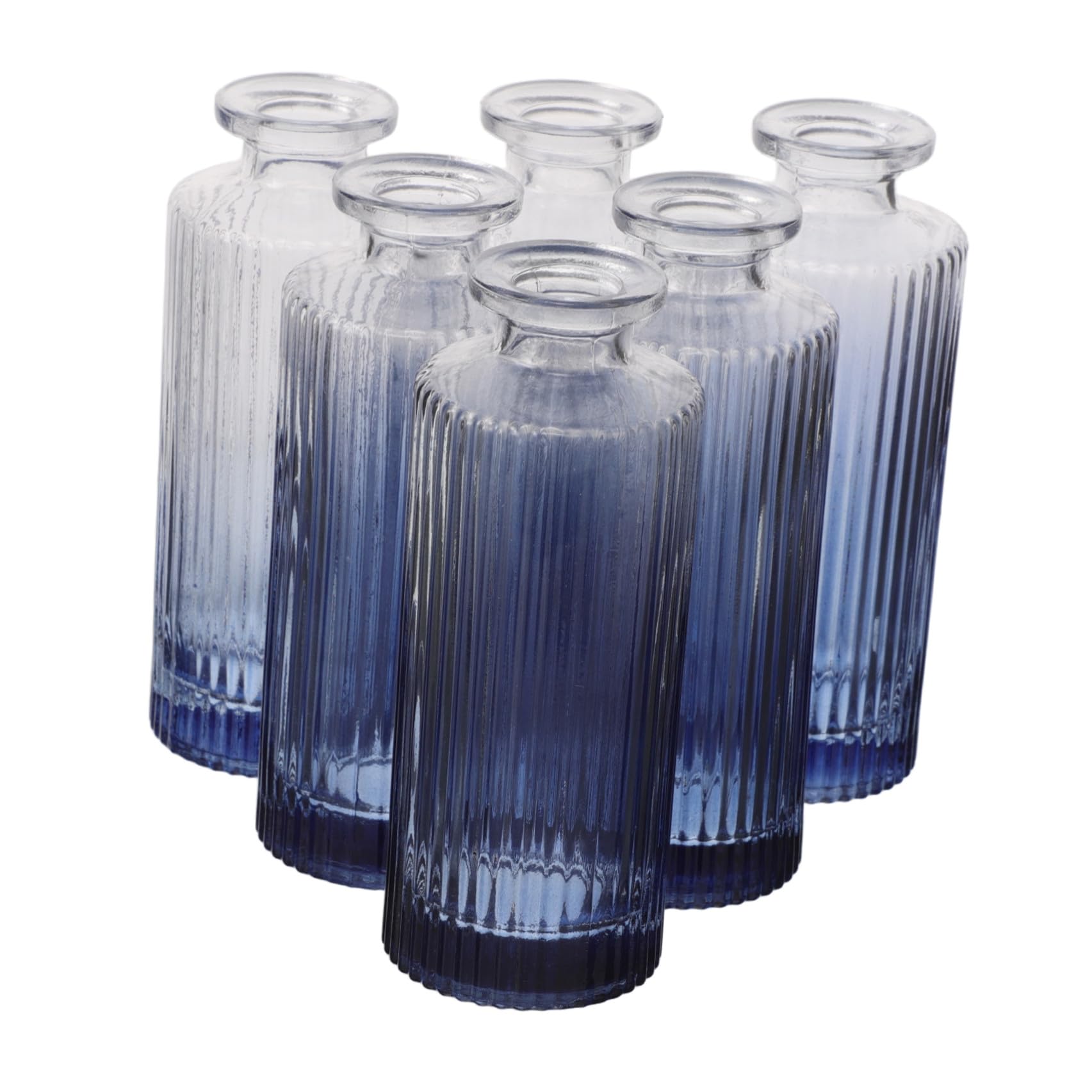 Tofficu Set 6 Bottiglie Diffusore di Vetro per Aromaterapia, Bottiglie per Profumo in Vetro Design Classico e Stile Retrò Elegante, per Decorazioni Casa