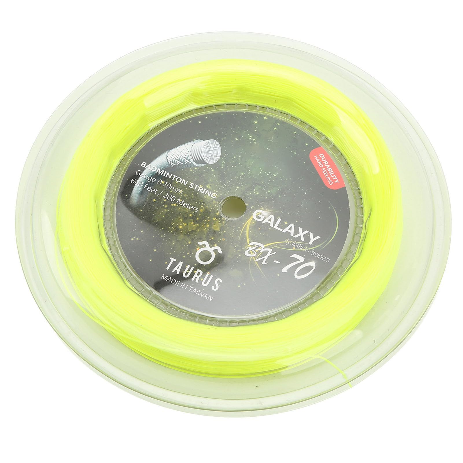 VGEBY Cuerda de Raquetas de Bádminton, Carrete de 200 M de Cuerda de Bádminton de Nailon de Alta Elasticidad de 0,7mm para Adultos y Jóvenes 7 Colores