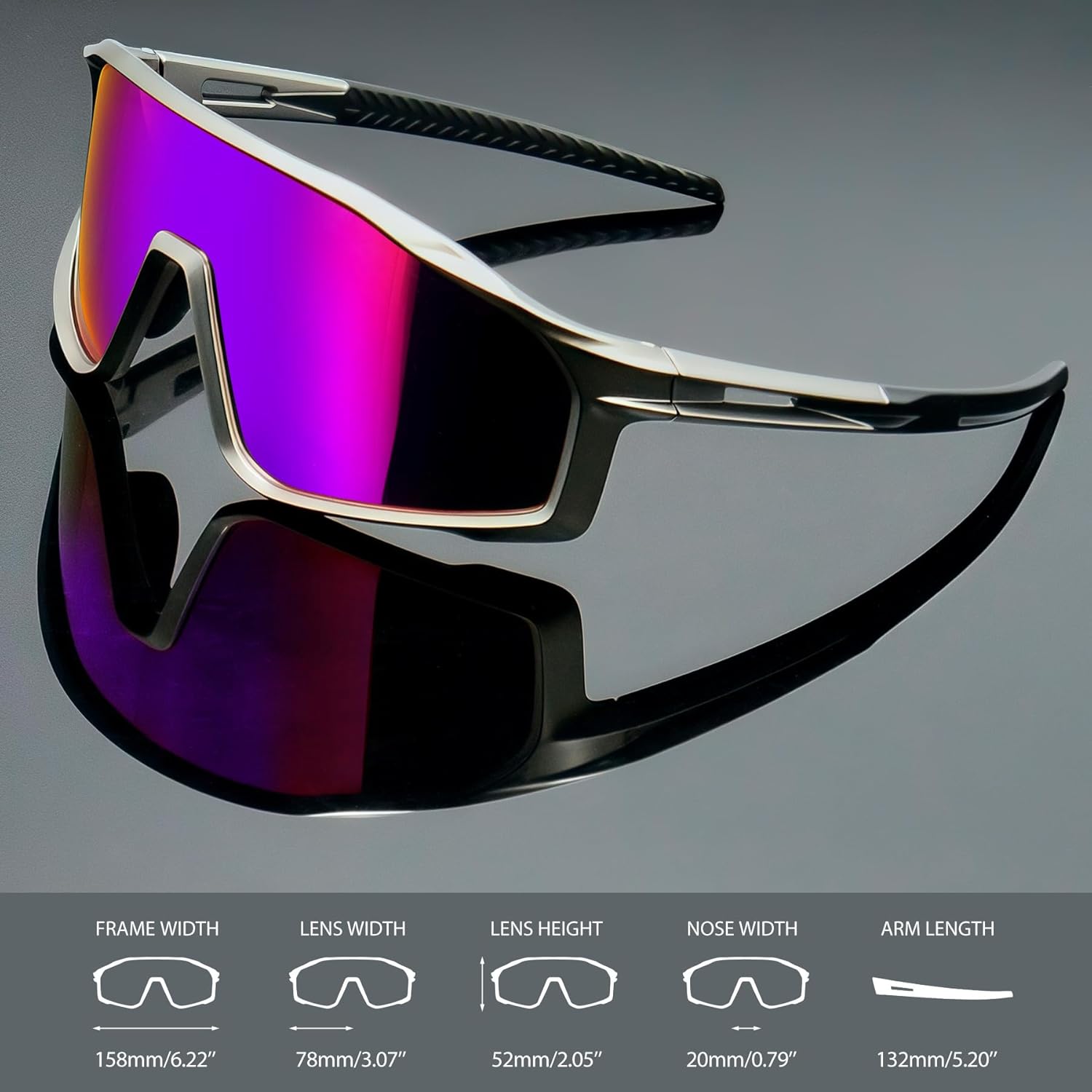Joopin Oversized Sports Sunglasses Men Women Polarized Wrap Around Sun Glasses UV400 Protection Shades Sunnies - Image 5