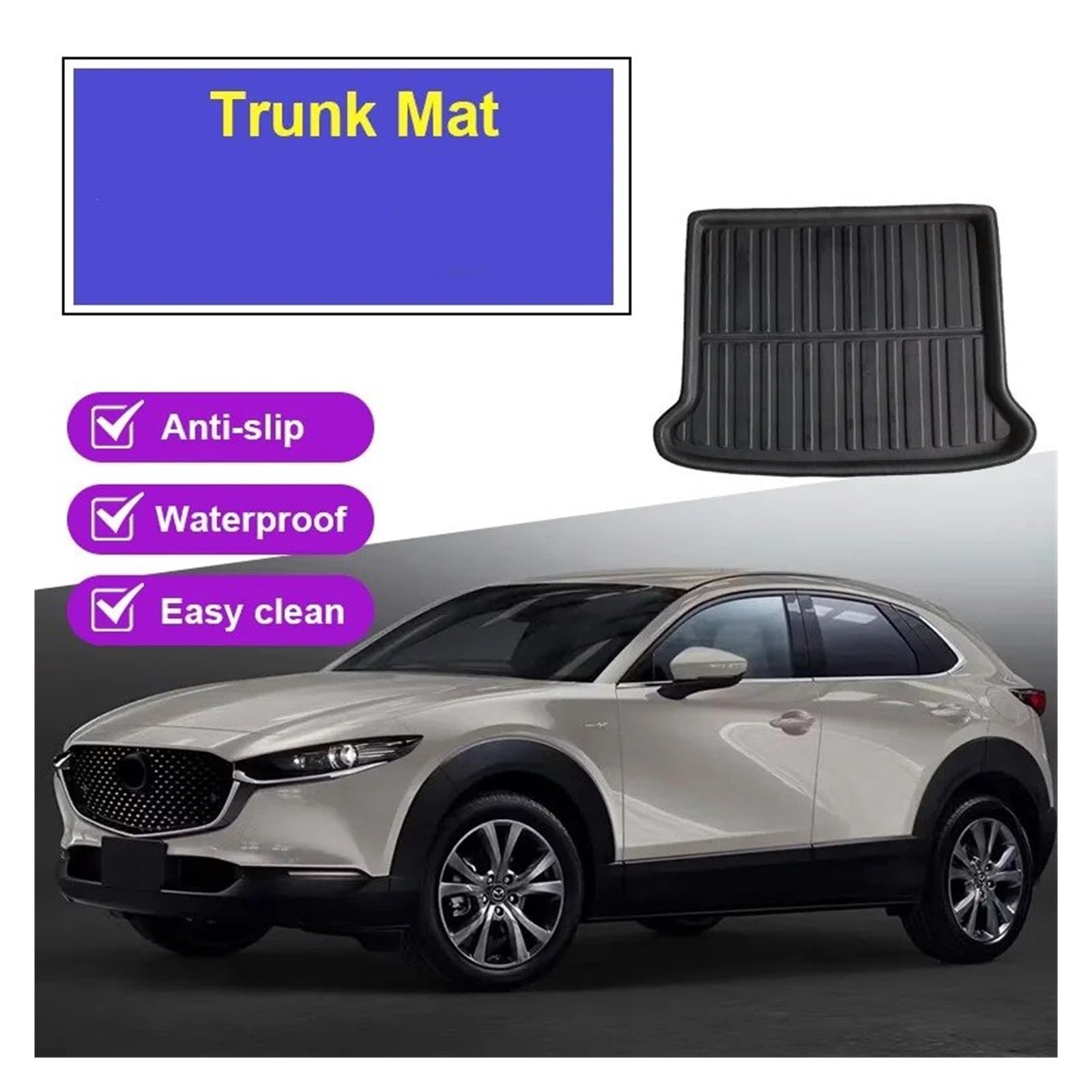 Kofferraumwanne Für Mazda CX 30 2022 Für CX-30 CX30 DM 2020-2025 Auto Kofferraum Matte Gepäck Liner Fach Wasserdicht Boden Pad Schutzfrachtmatte