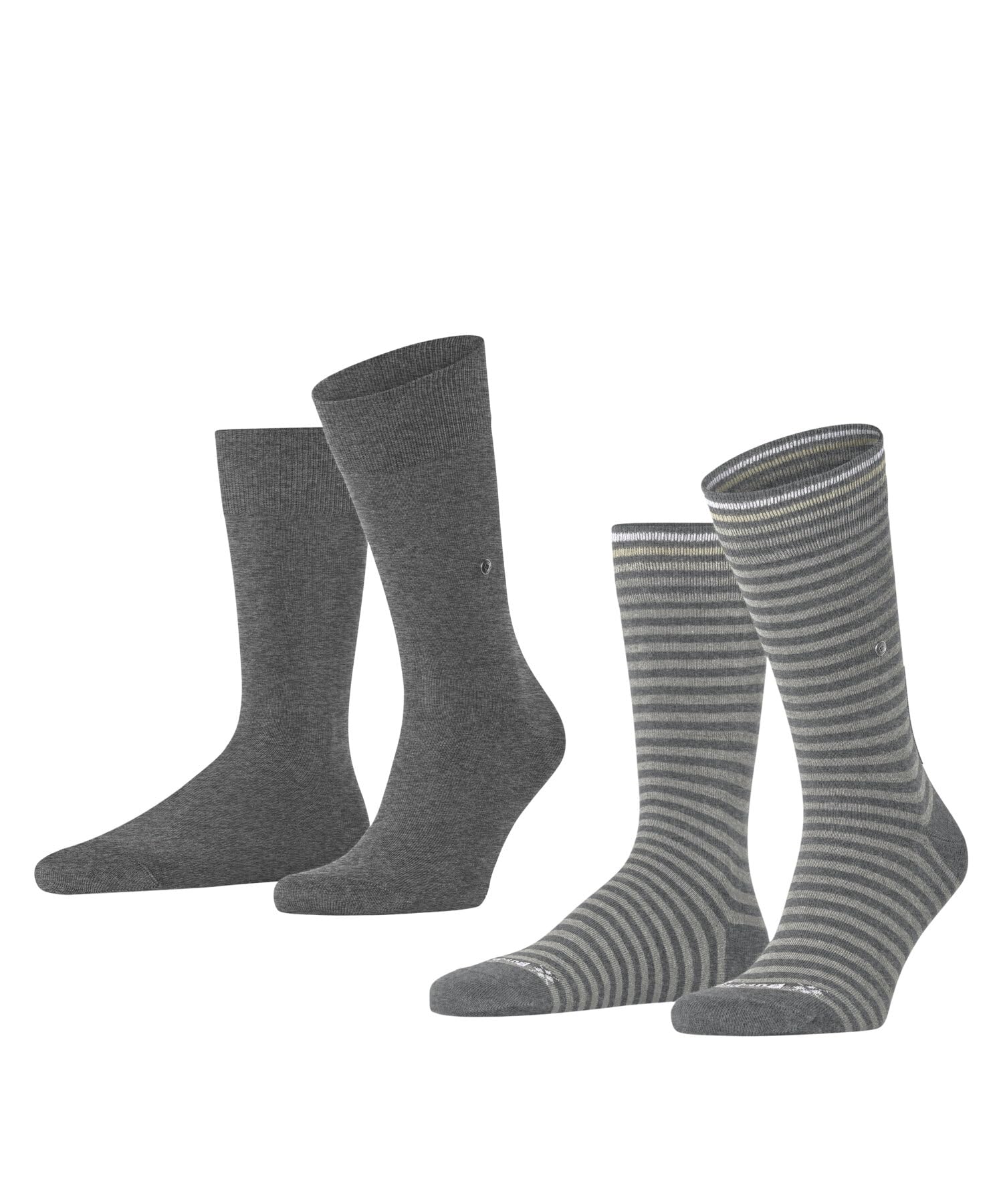 Burlington Everyday Stripe Mixed Multipack M So cotone fantasia lot de 2 paires, Calzini Uomo, Grigio Light Grey Melange 3390, 40-​46