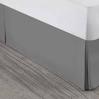 Vista 34 de Nestl - Falda plisada de cama de fácil ajuste, con caída a medida de 14 pulgadas, microfibra suave de doble cepillado, con calidad de hotel