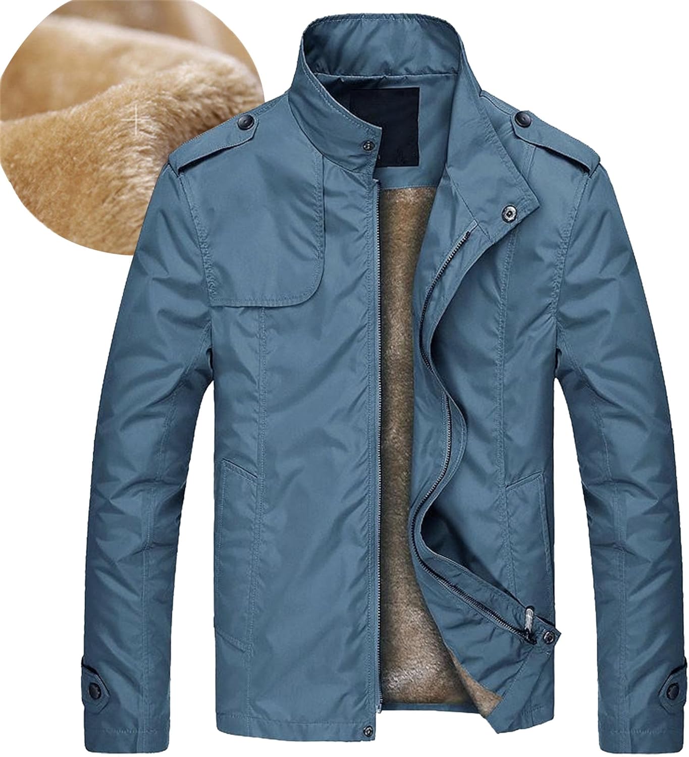 JEShifangjiusu Men'S Cotton Bomber Jacket Full Zip