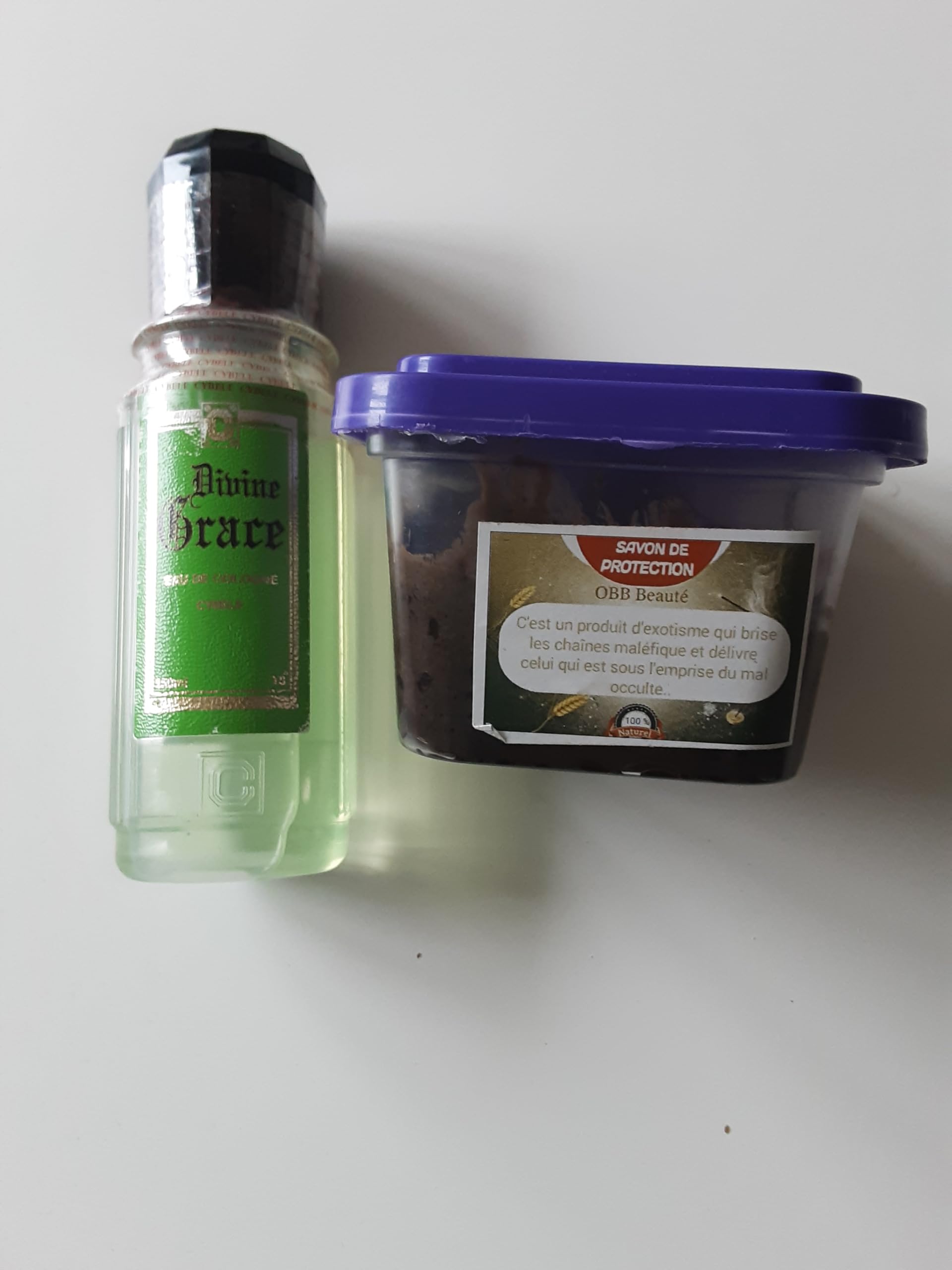 OBB BEAUTÉ Duo Spirituel, Savon de Protection 200g et Parfum Divine Grâce 150ml,
