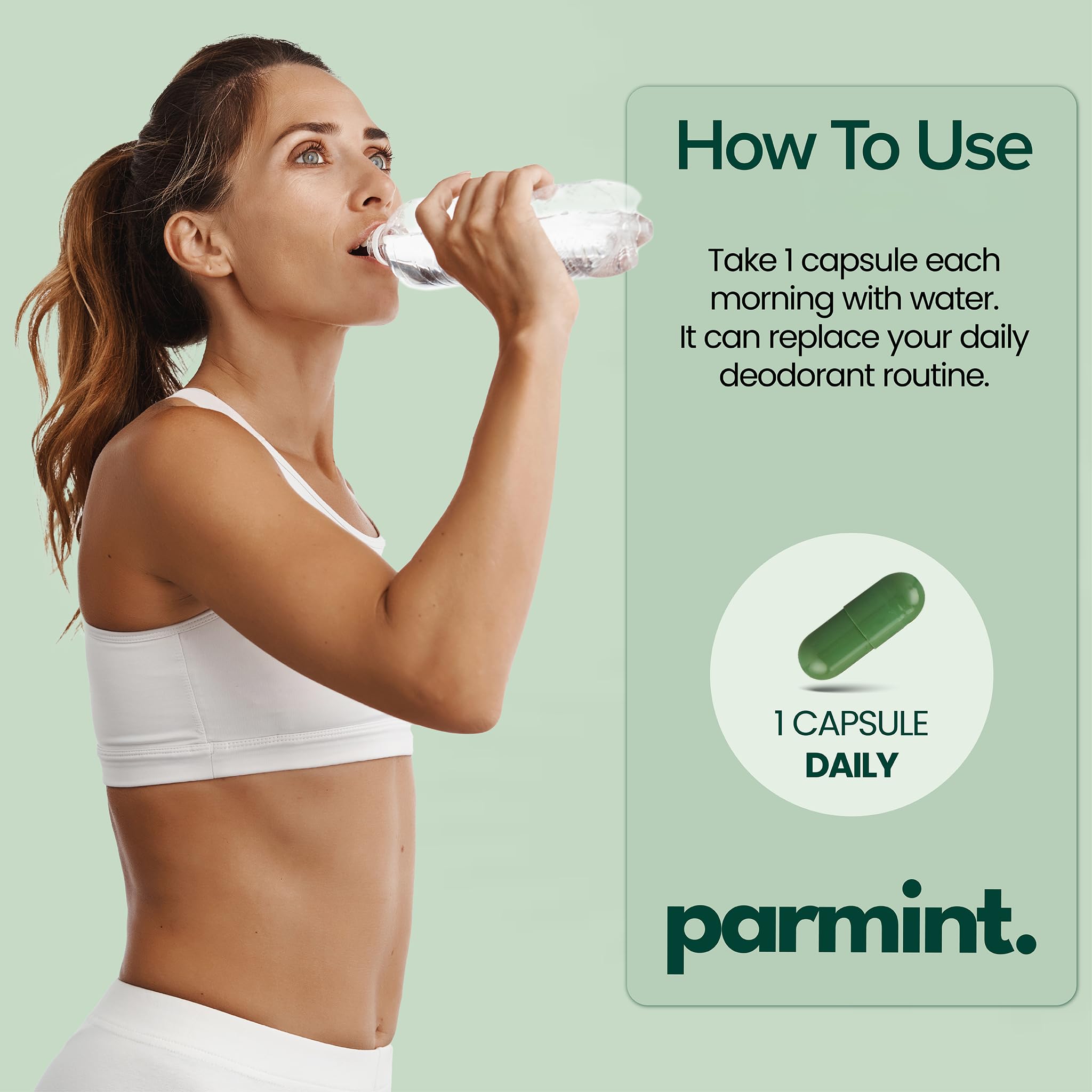 Parmint Chlorophyll Capsules - Internal Deodorant -6 Parmint Chlorophyll Capsules - Internal Deodorant -6