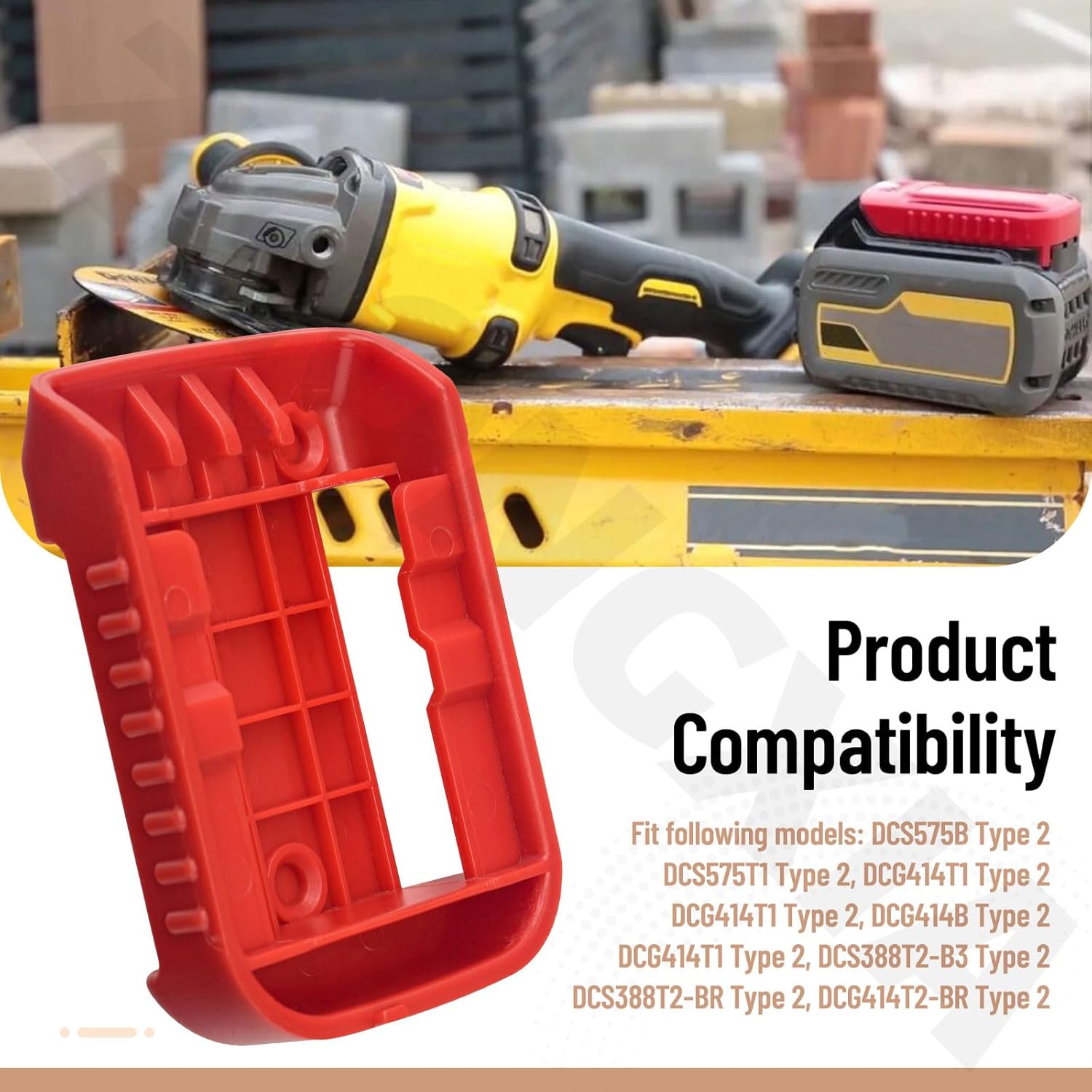 2 Pack N475920 Angle Grinder Battery Cap Compatible with DeWalt DCS575 DCG414 DCG414T1 DCG414B DCG414B Type 1, DCG414B Type 2, DCG414B Type 3, etc.