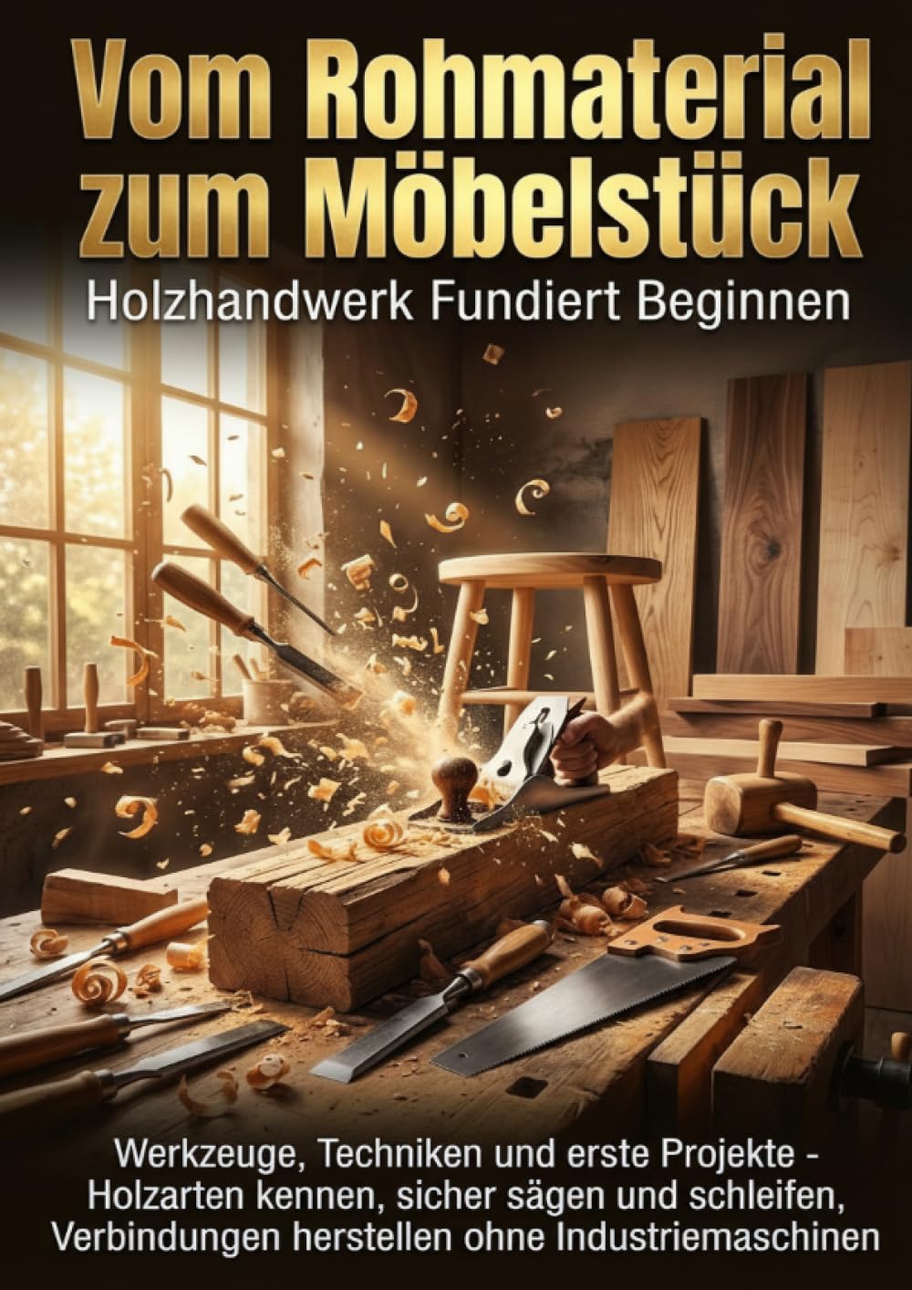 Vom Rohmaterial zum Möbelstück: Holzhandwerk Fundiert Beginnen: Werkzeuge, Techniken und erste Projekte - Holzarten kennen, sicher sägen und schleifen, Verbindungen herstellen ohne Industriemaschinen