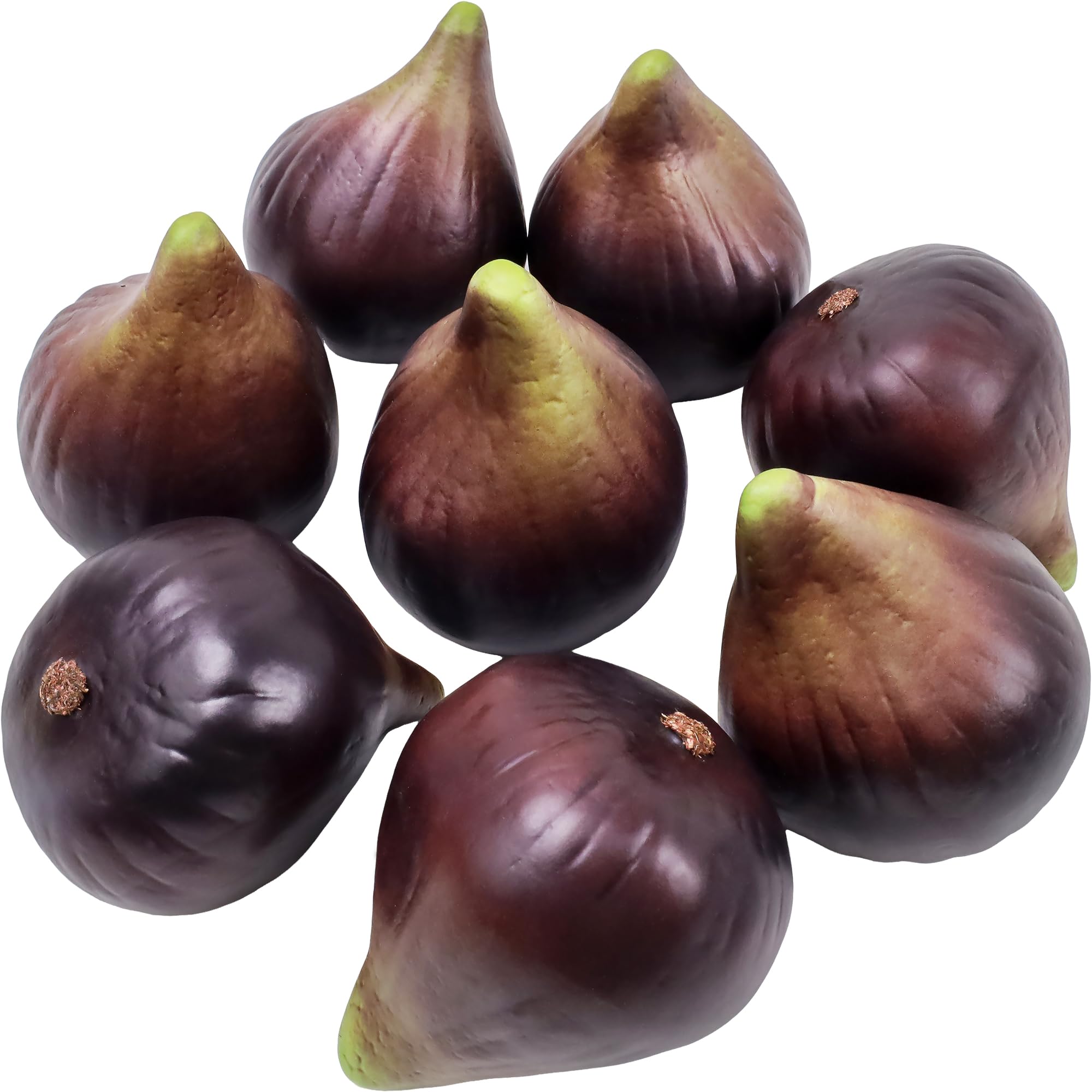 8 piezas de higos falsos artificiales realistas para decoración de frutas, higos sintéticos, decoración de alimentos, relleno de cuencos, simulación, boceto, hogar, cocina, educación temprana