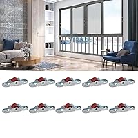 Vista 9 de Rodillo de puerta corredera y herrajes para ventanas, rueda única de plástico con base de 0.472 in para puertas correderas