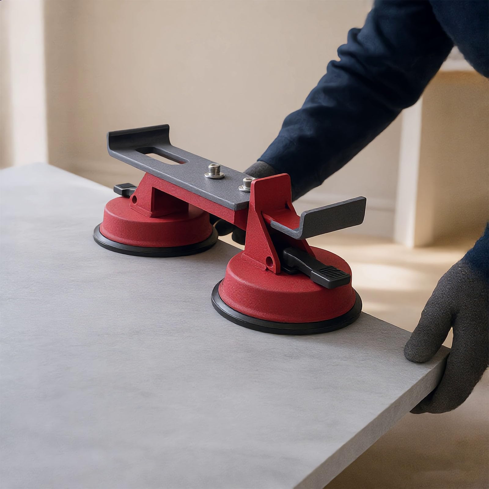 Equipo de succión de suelo con base antideslizante para una restauración y alineación eficientes del suelo de madera, instrumento de succión versátil para fijar suelos de madera deformados o