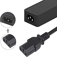 Vista 4 de Cable de alimentación de repuesto para monitor, paquete de 2 cables de alimentación para computadora de 3 pies, conector NEMA 5-15P a IEC C13, cable