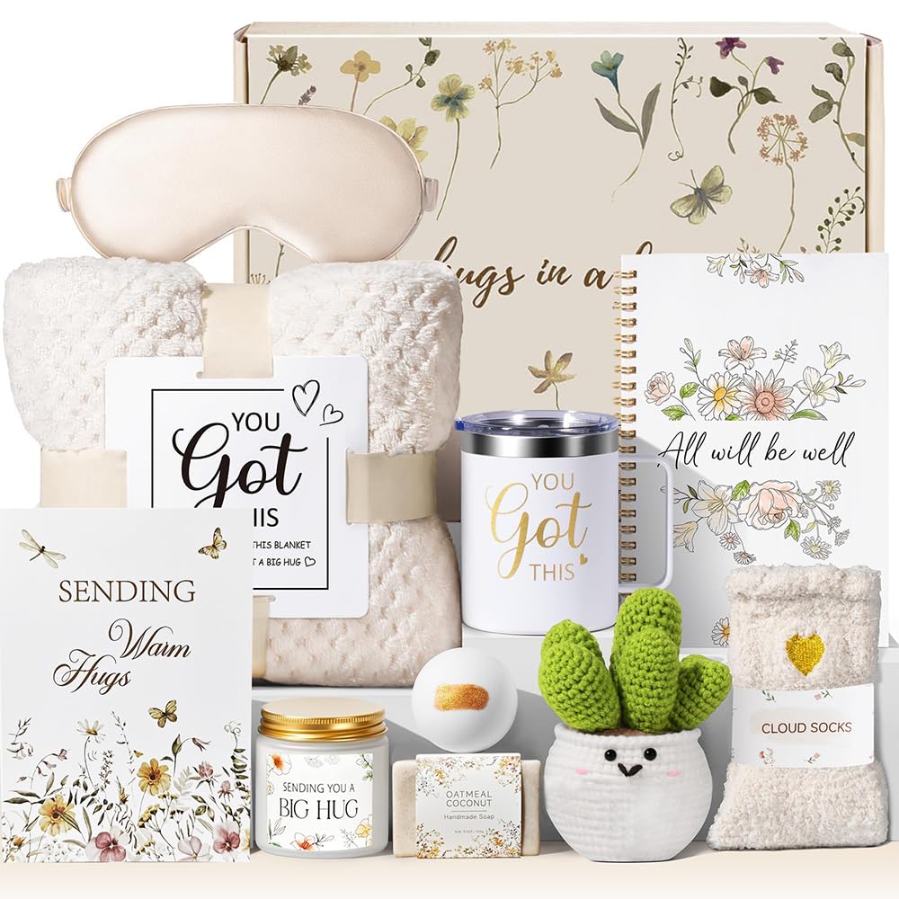 HoldOneLight Set regalo spa per donne, pacchetto per la cura di sé per mamma, kit di coccole per compleanno e festa della mamma, Thinking of You Get Well Soon regalo per amica sorella