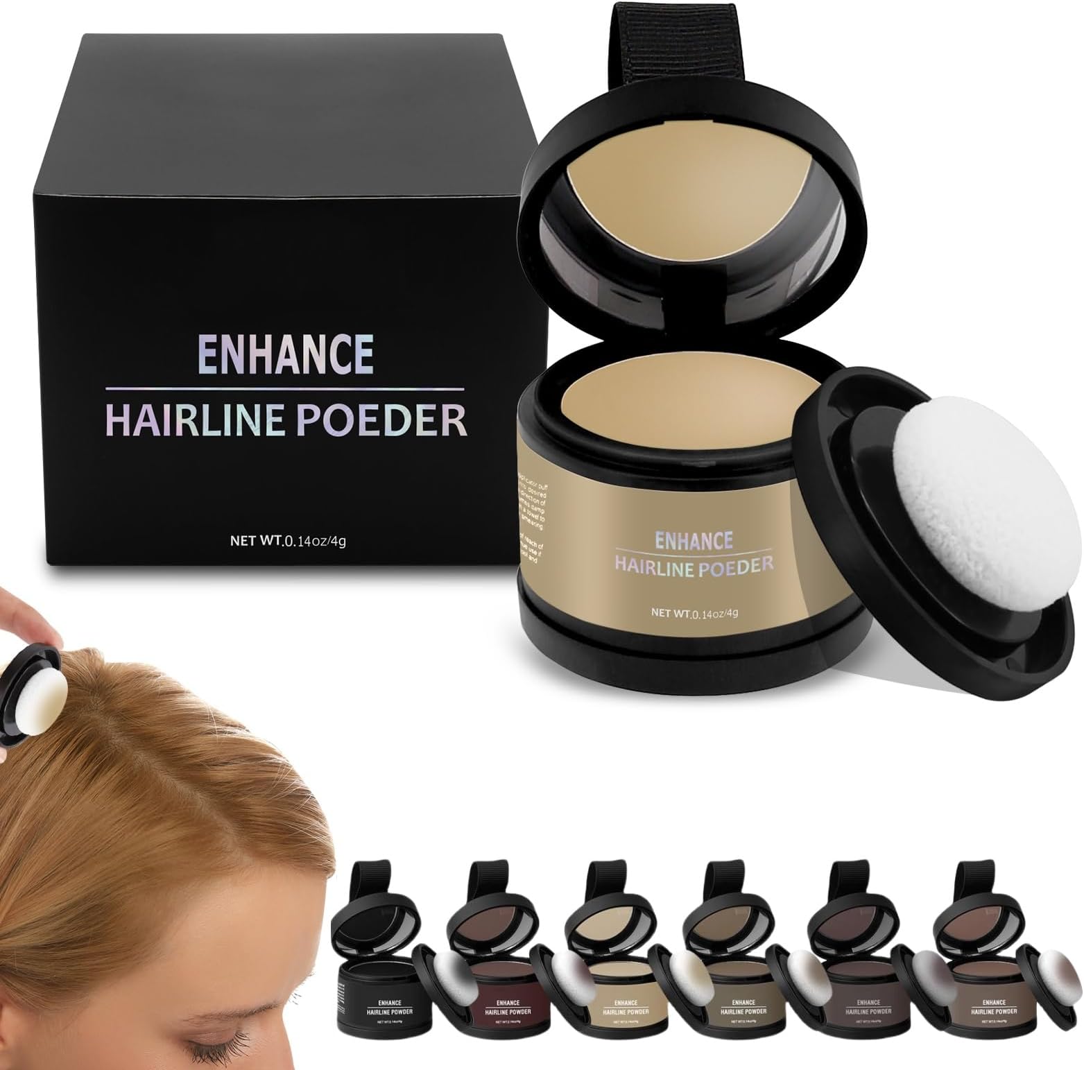 Magic Root Cover Up Blonde Touch Up Powder for Hair - Long-Lasting Enhance Hairline Powder for Women & Men Moustache (Light Blonde, 4 g)
