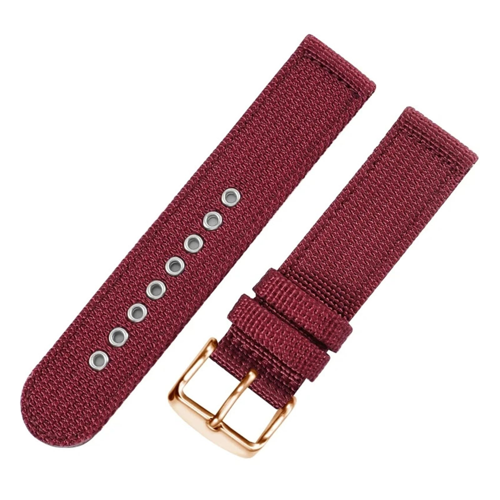 LUGEMA Bracelet De Montre En Nylon À Interface Plate Et Droite, Dimensions: 19, 20, 21, 22, 23 Et 24mm