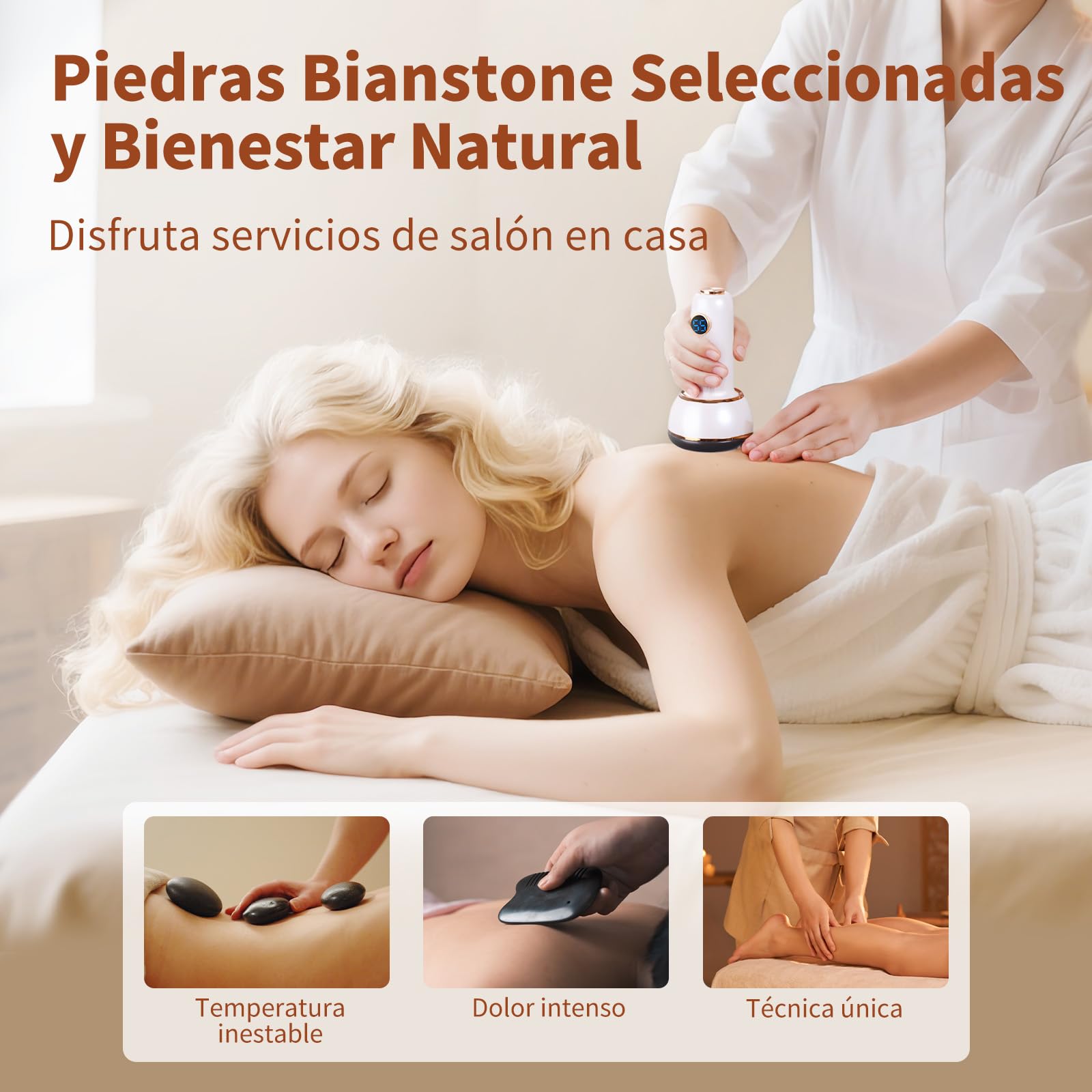 AISEELY Masajeador de celulitis, Vibrastone Neuropatía, Alivio del Dolor y Relajación para Pies, Manos, Espalda, Masajeador de Ondas de Choque con 20 Combinaciones de Masajes, Calor y Vibración