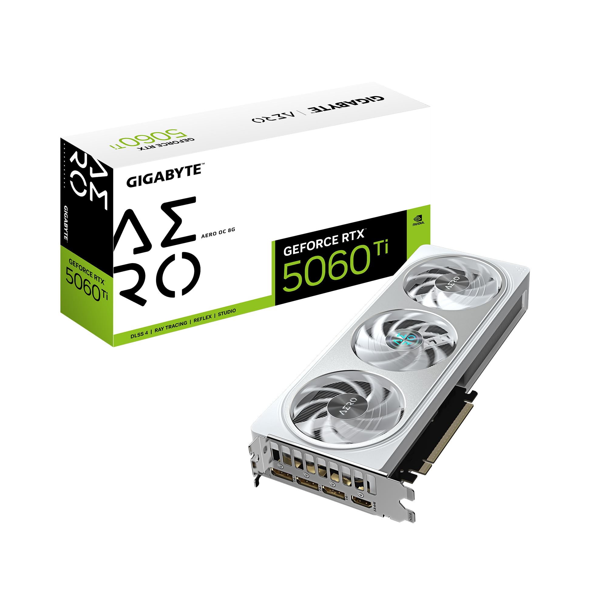 GIGABYTE GeForce RTX 5060 Ti AERO OC 8G Graphics Card, 8GB 128-bit
