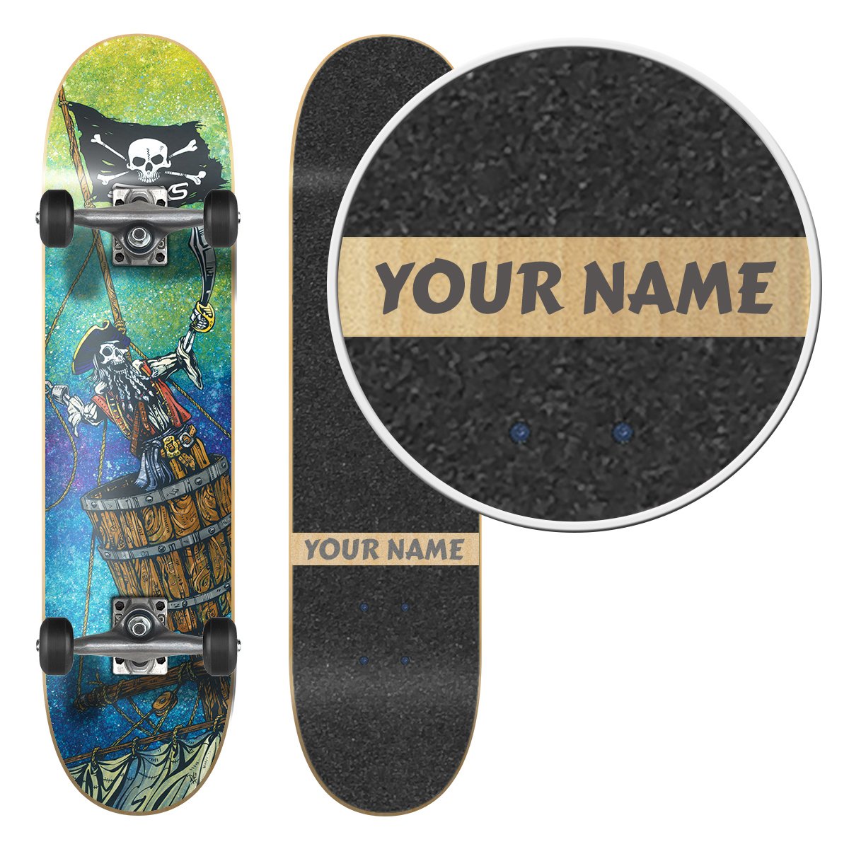 Personalized SkateXS Beginner Pirate Street Skateboard