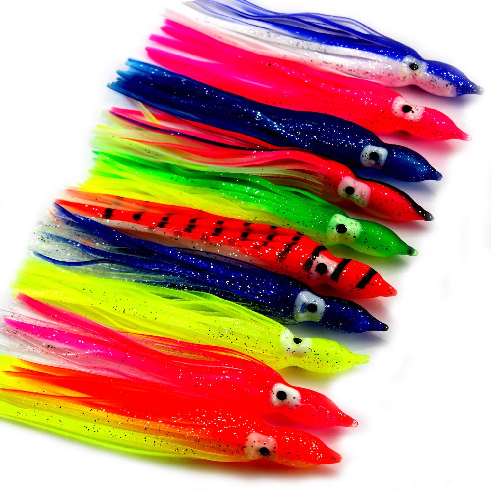 Octopus Skirts Fishing Lure Trolling Lures Soft Plastic Fishing Lures Fishing Squid Skirts 6"/ 15cm