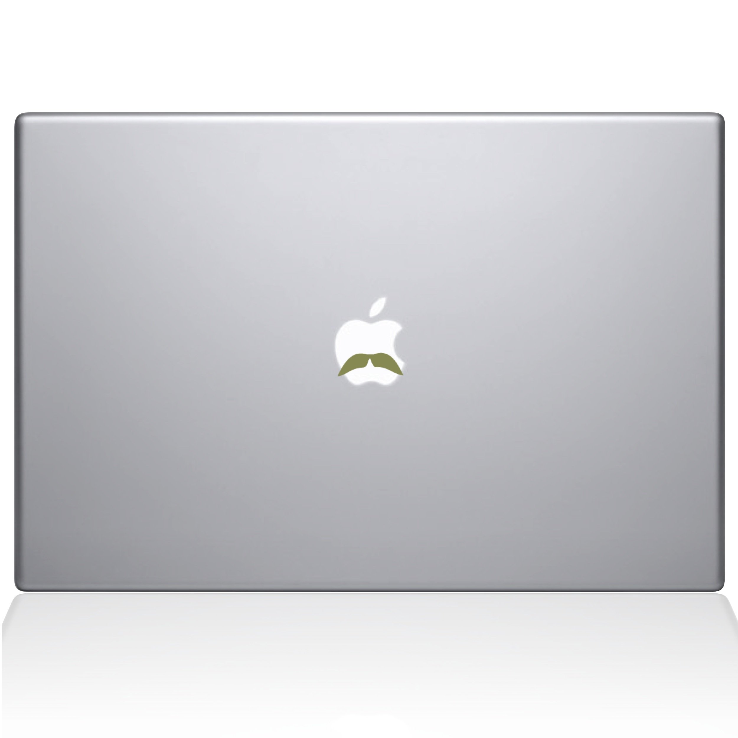 The Decal Guru Three Amigos Mustache Set MacBook Decal Vinyl Sticker - 15" MacBook Pro (2016 & Newer) - Gold (1196-MAC-15X-G)