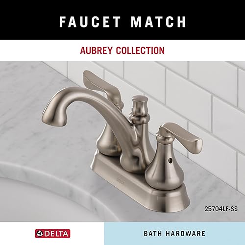 Miniatura 6 de DELTA FAUCET Rubber Limited AUB24-SN Aubrey - Toallero de pared de 24 pulgadas, accesorios de baño en níquel cepillado