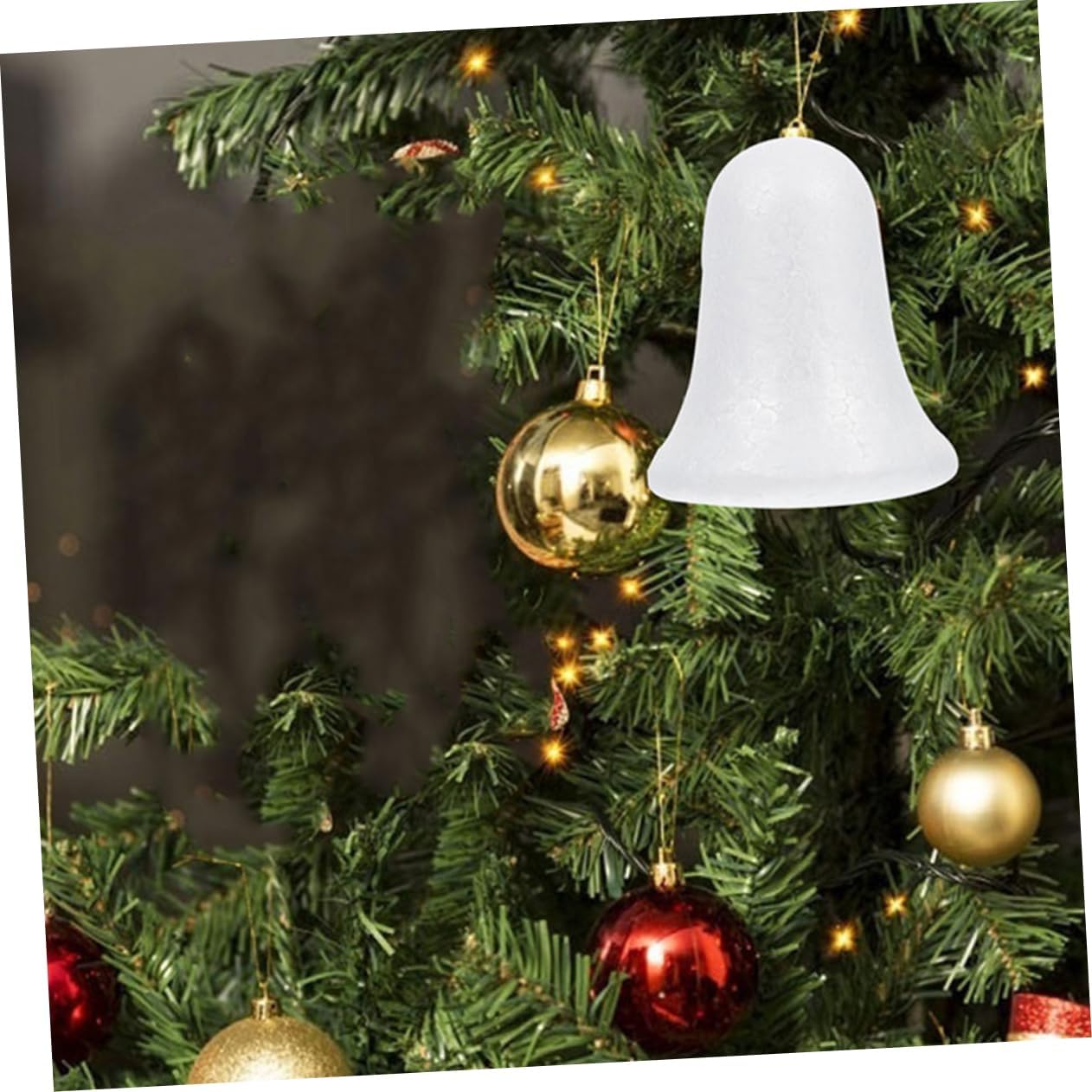 6pcs Christmas Foam Jingle Bells DIY Ornaments Tree Decor Lightweight Craft Material for Festive
