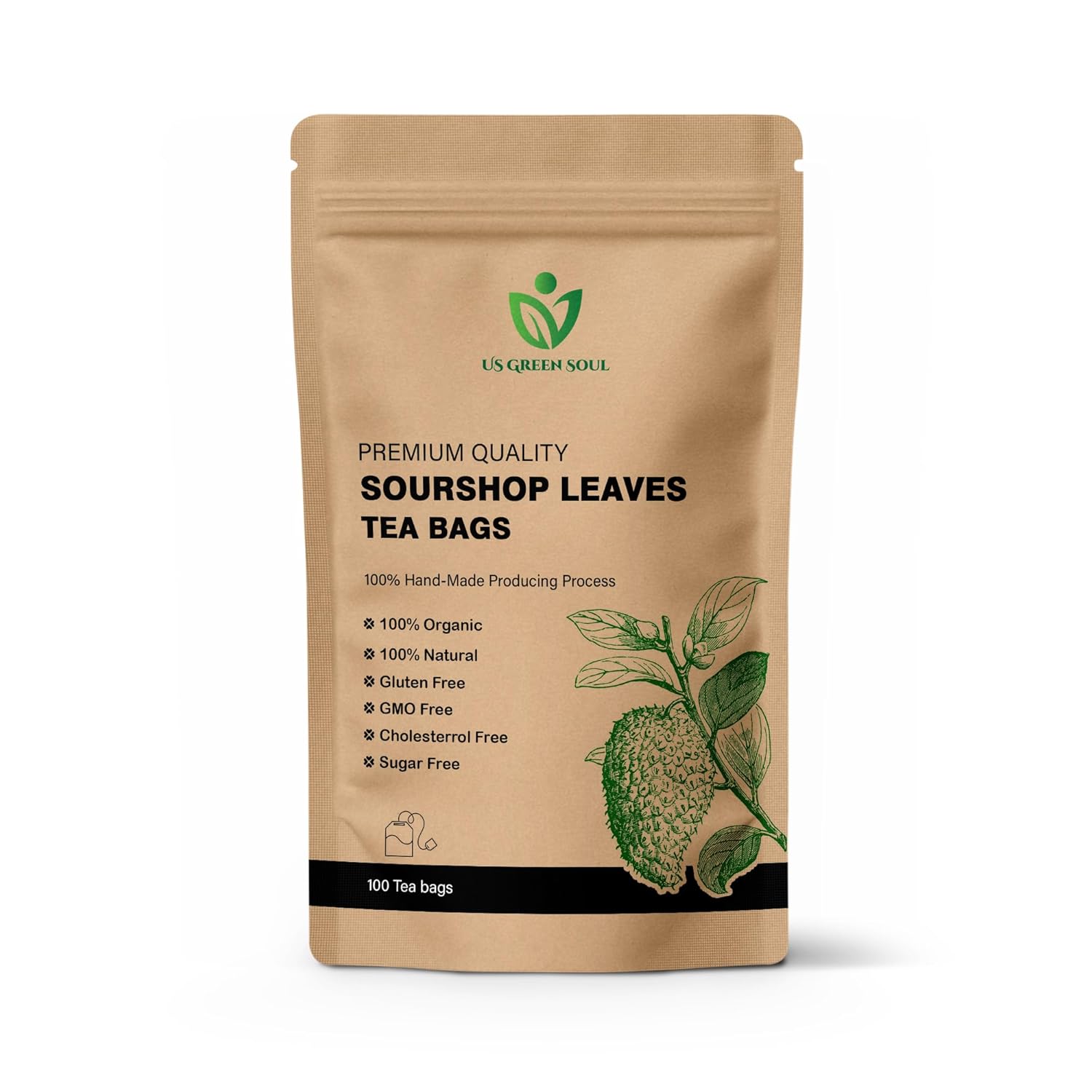 Soursop Leaves Tea Bags – 100% Natural Graviola Leaf Herbal Tea – Pure Dried Soursop Leaves for Infusion – Caffeine-Free Herbal Tea Bags - Image 7