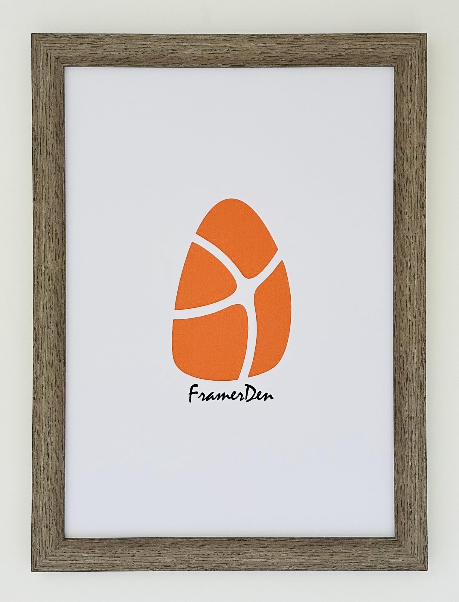 FramerDen® Grey A2 Wooden Effect Modern Style Poster Picture Photo Frame Fits 42 x 59.4 cm Size Poster Photo Artwork Print, Portrait & Landscape Wall Mountable, Perspex Front & MDF Backing
