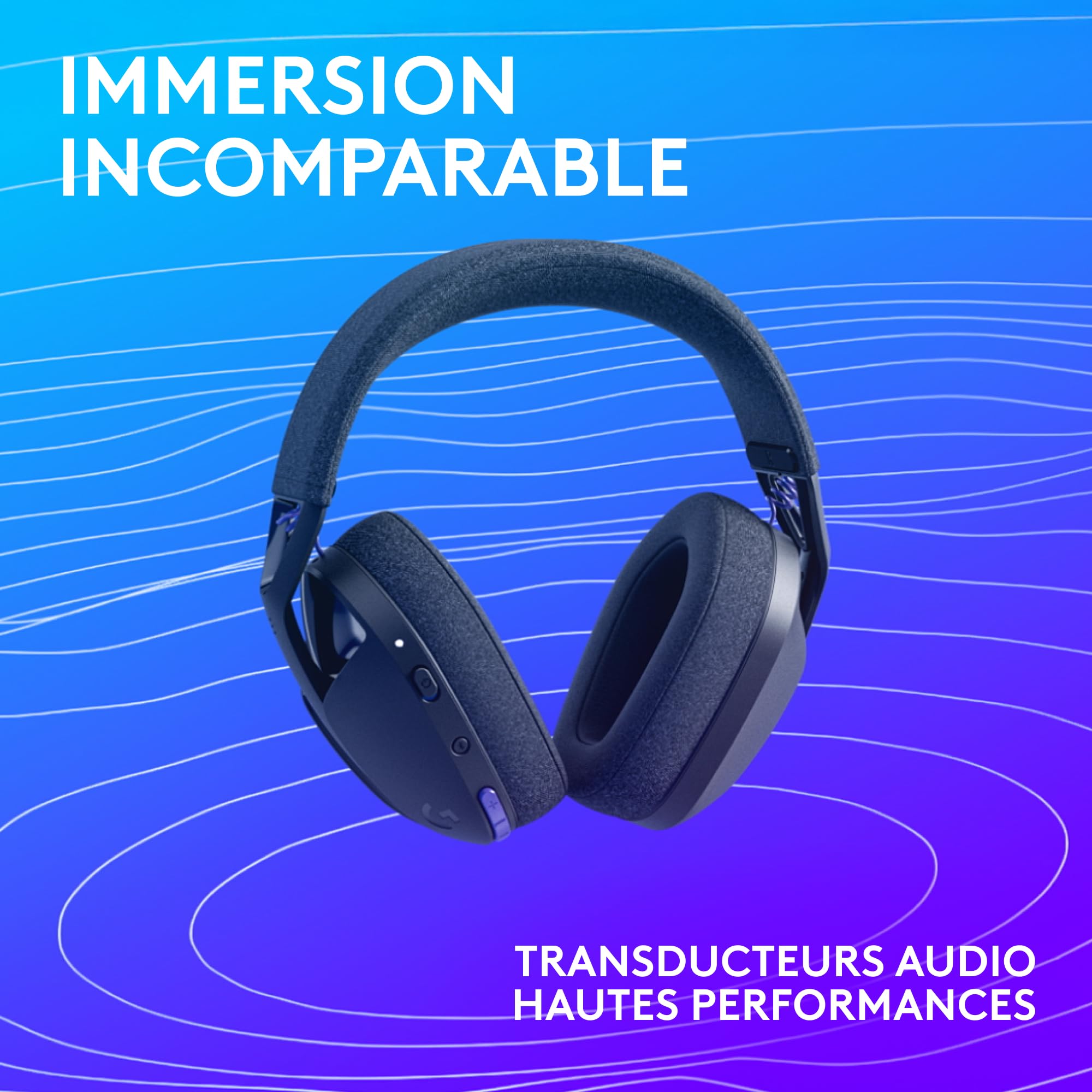 Logitech G G321 Lightspeed, Casque Gaming Bluetooth sans Fil, Confort et Ajustement dynamiques, Micro à Tige 16 kHz, + de 20 h d’autonomie, PC, PS4, PS5, Nintendo Switch, Mobile - Noir