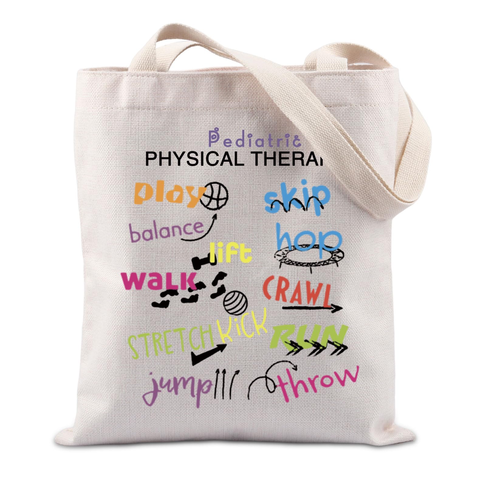 Lywjyb Birdgot Pediatric Physical Therapy Tote Bag PT Shopping Bag Retro Physical Therapist Handbag Therapy PTA Gift