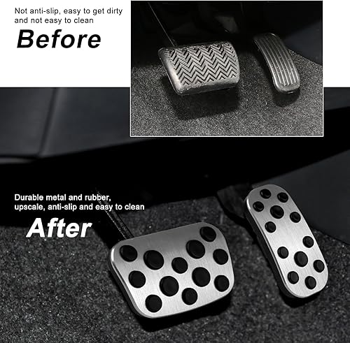 Miniatura 5 de CKE Compatible con accesorios Toyota Corolla 2025-2019, compatible con accesorios Toyota Corolla Cross 2025-2022, fundas antideslizantes para pedal