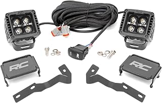 Dual 2" LED Ditch Light Kit for Toyota Tacoma (2016-2023) - (2) 2-in Black Series LED Cubes with Amber DRL