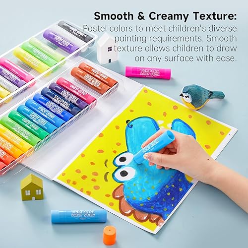 Miniatura 4 de Shuttle Art Varillas de pintura al temple  30 colores sólidos  secado rápido  funciona muy bien en papel, madera, vidrio, cerámica, lienzo