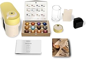 De'Longhi Nespresso Vertuo Pop ENV90.LE, Máquina de Café de Cápsulas con Tecnología Centrifusion, 4 Tamaños de Taza, Incluye Set de Bienvenida con 12 Cápsulas, 1260W, Pastel Yellow_8