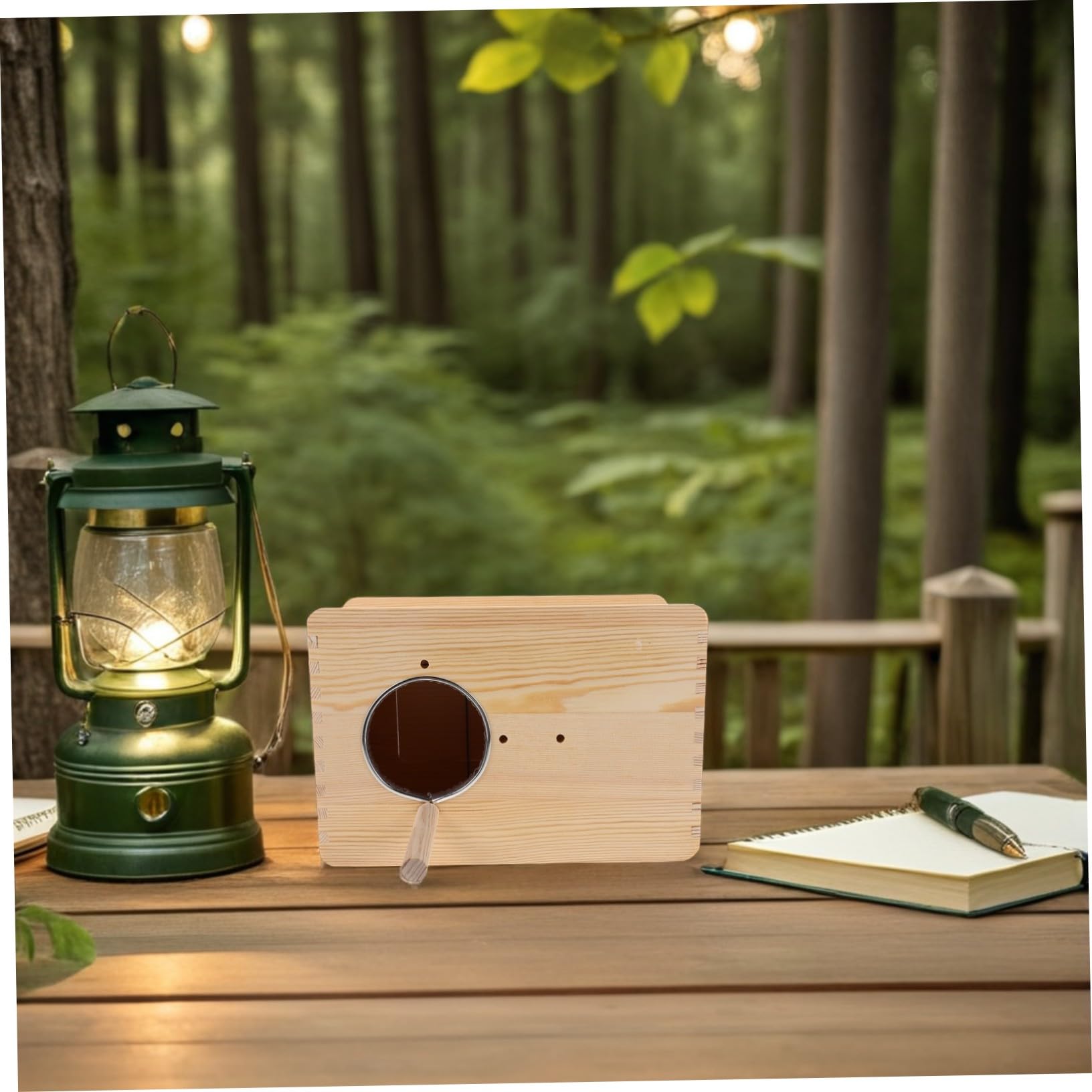 Kisangel Nichoir Massif pour Perruches et Calopsittes Boîte Élevage Suspendue Sécurisée Habitat Naturel Confortable pour Oiseaux Exotiques