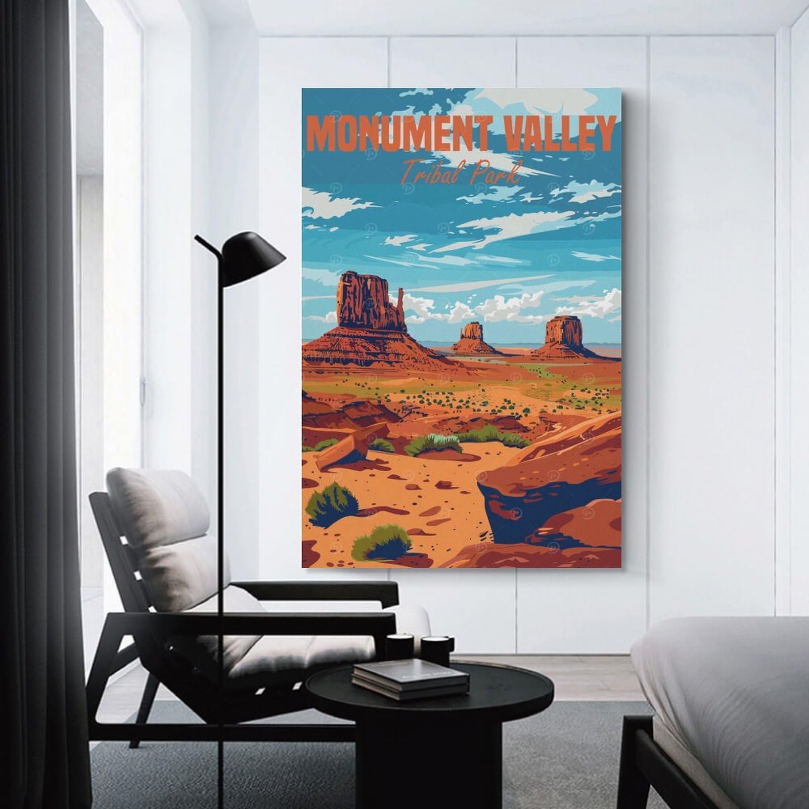 Junmoney Home Decor Wall Art Monument Valley Tribal Park, 20x30inch(50x75cm), for New Homes, Bedrooms Or Workspaces, Decorative Present for New Homes