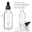 Set of 4, 1 oz Clear Eye Dropper Bottles with 1 Stainless Steel Funnels & 4 Labels - Black Caps 30ml Thick Glass Tincture Bottles - Leakproof Essential Oils Bottles for Health, Personal Care & Beauty