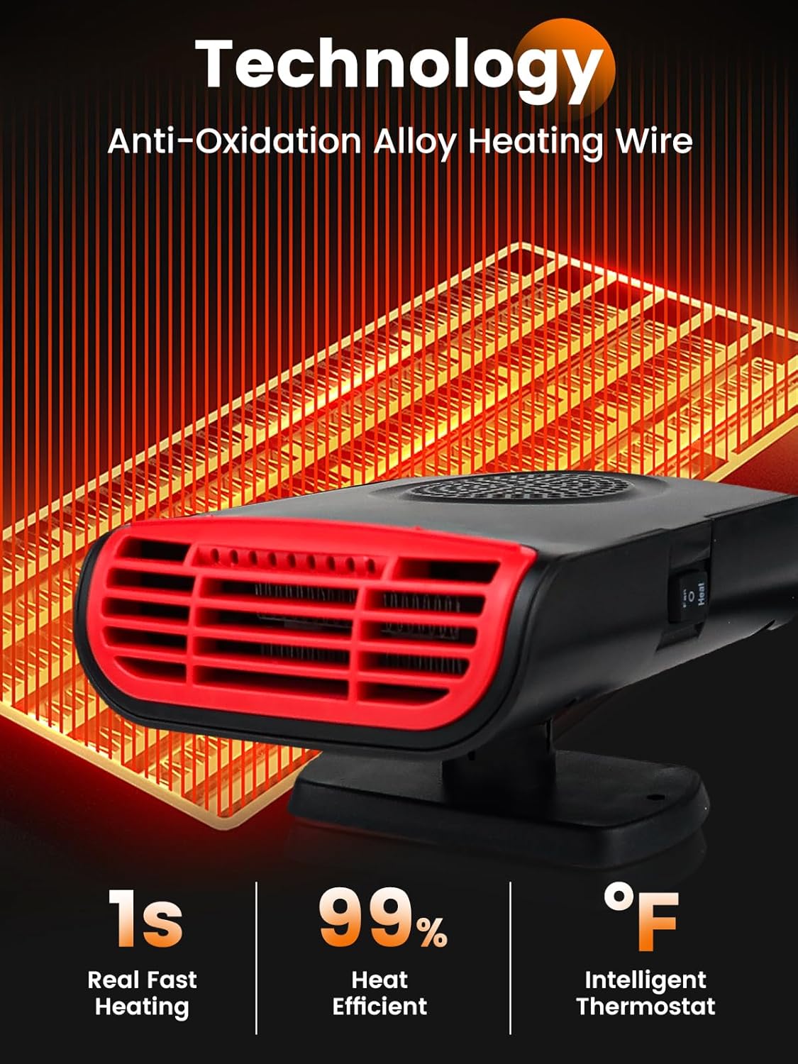 12V Portable Car Heater For Vehicle: 12 Volt Heater For Car Defroster Windshield Heaters Plug In Calentones Para Carro Calentón Para Carro That Plugs Into Cigarette Lighter For UTV For Winter