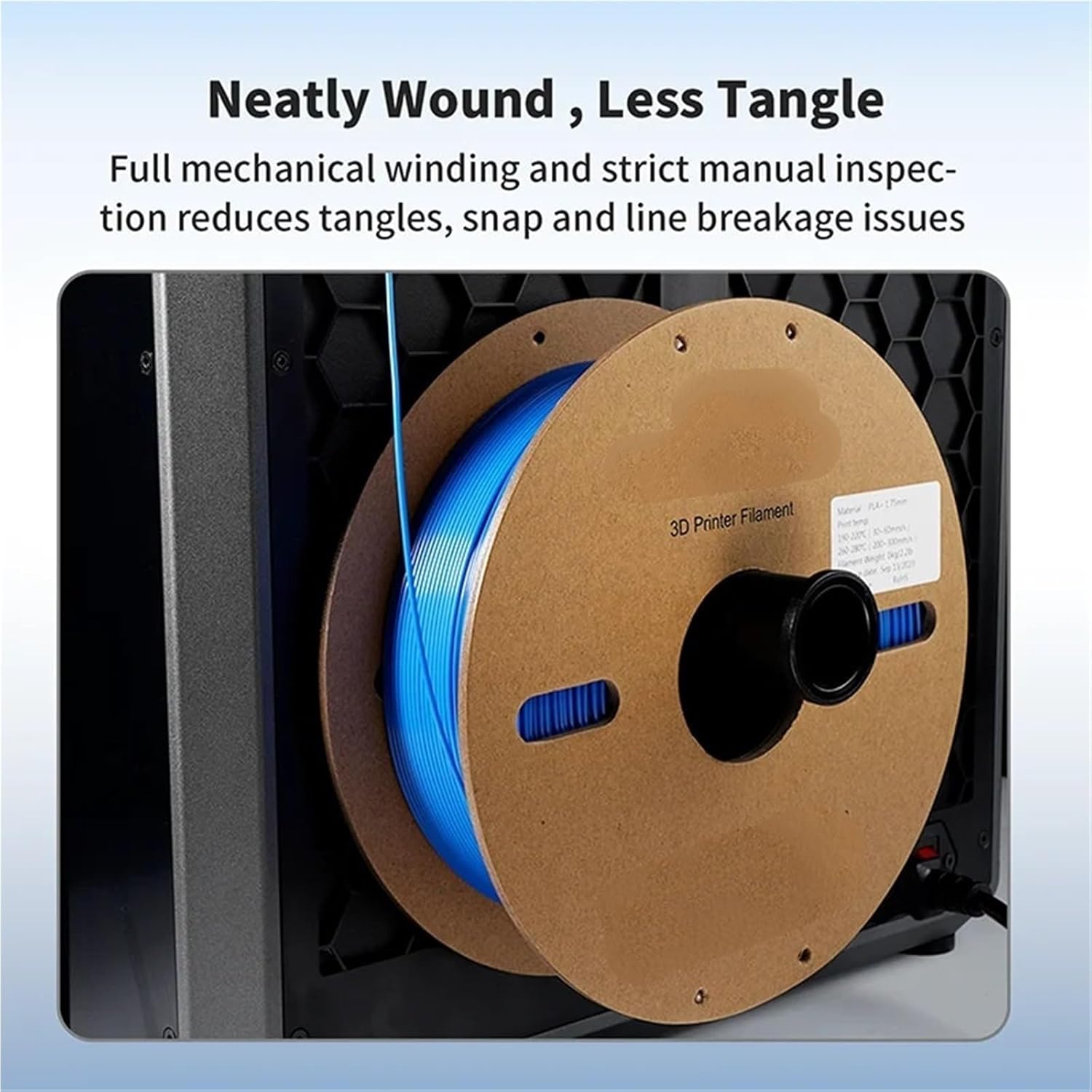 PLA+ 3D Printer Filament 1.75mm, Engineered for High Precision and Minimal Shrinkage On FDM Printers(Black-1KG)