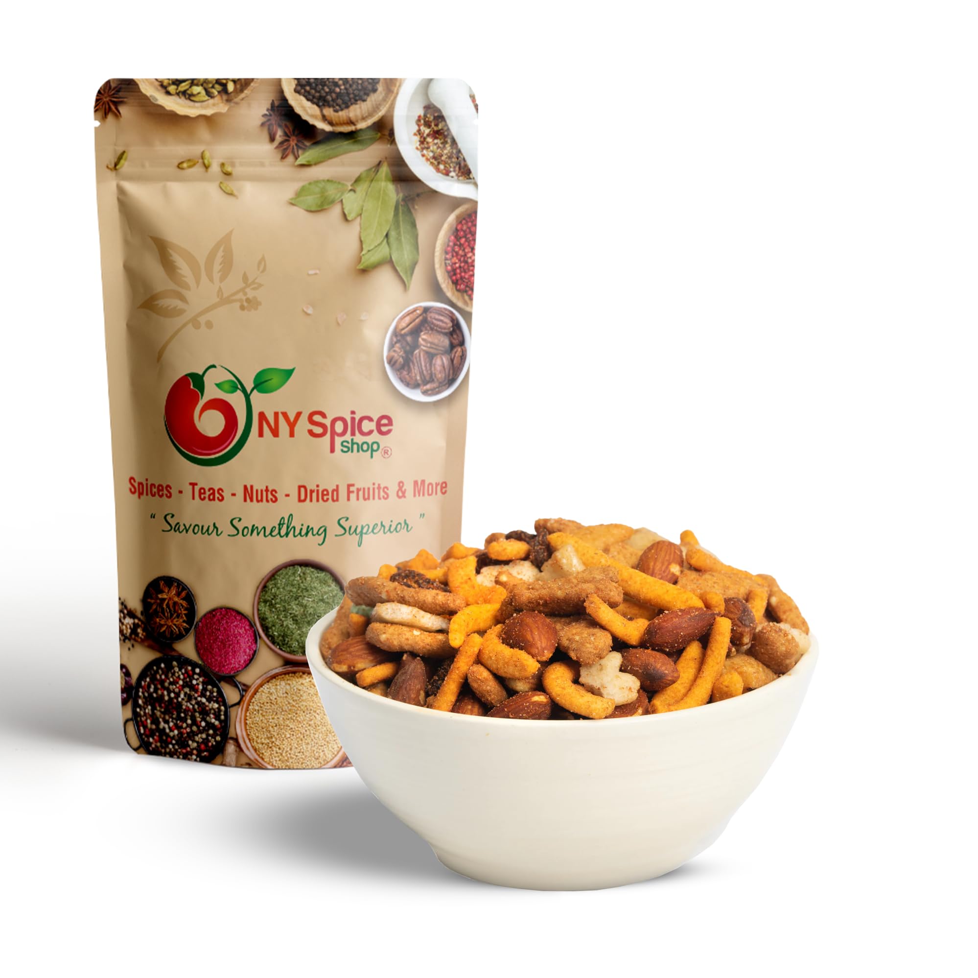 NY SPICE SHOP Cajun Hot Mix – 5 lbs. (Pound) Hot Cajun Snack Mix - Crunchy Spicy Snack Mix - Hot Cajun Snacks Spicy Mix - Sweet & Salty Nutty Crunchy