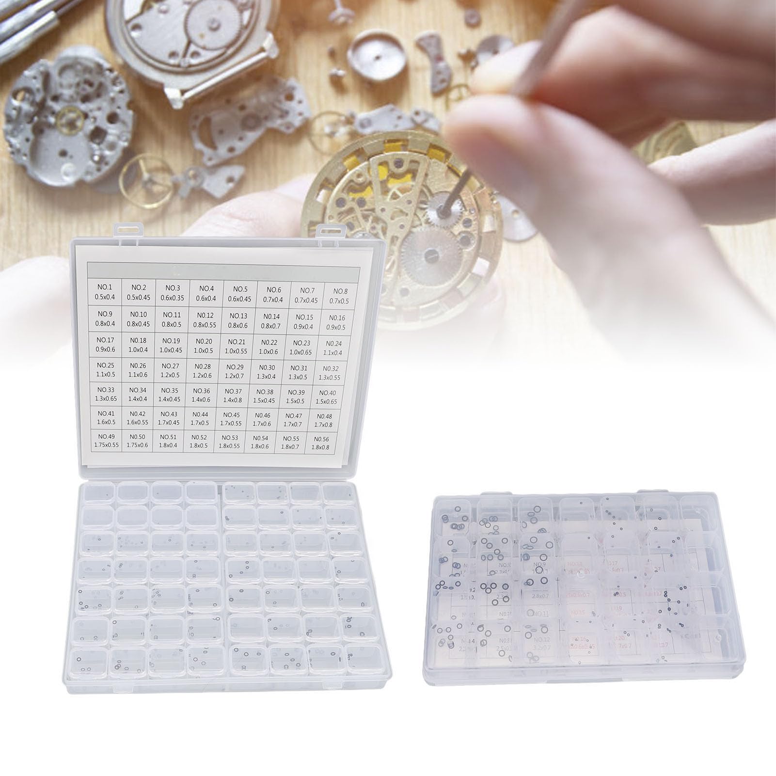 Kit di Strumenti di Riparazione Resistenti All'acqua con Rondella in Gomma per o Anello Dell'orologio con 80 Diverse Dimensioni per Modelli di Orologi