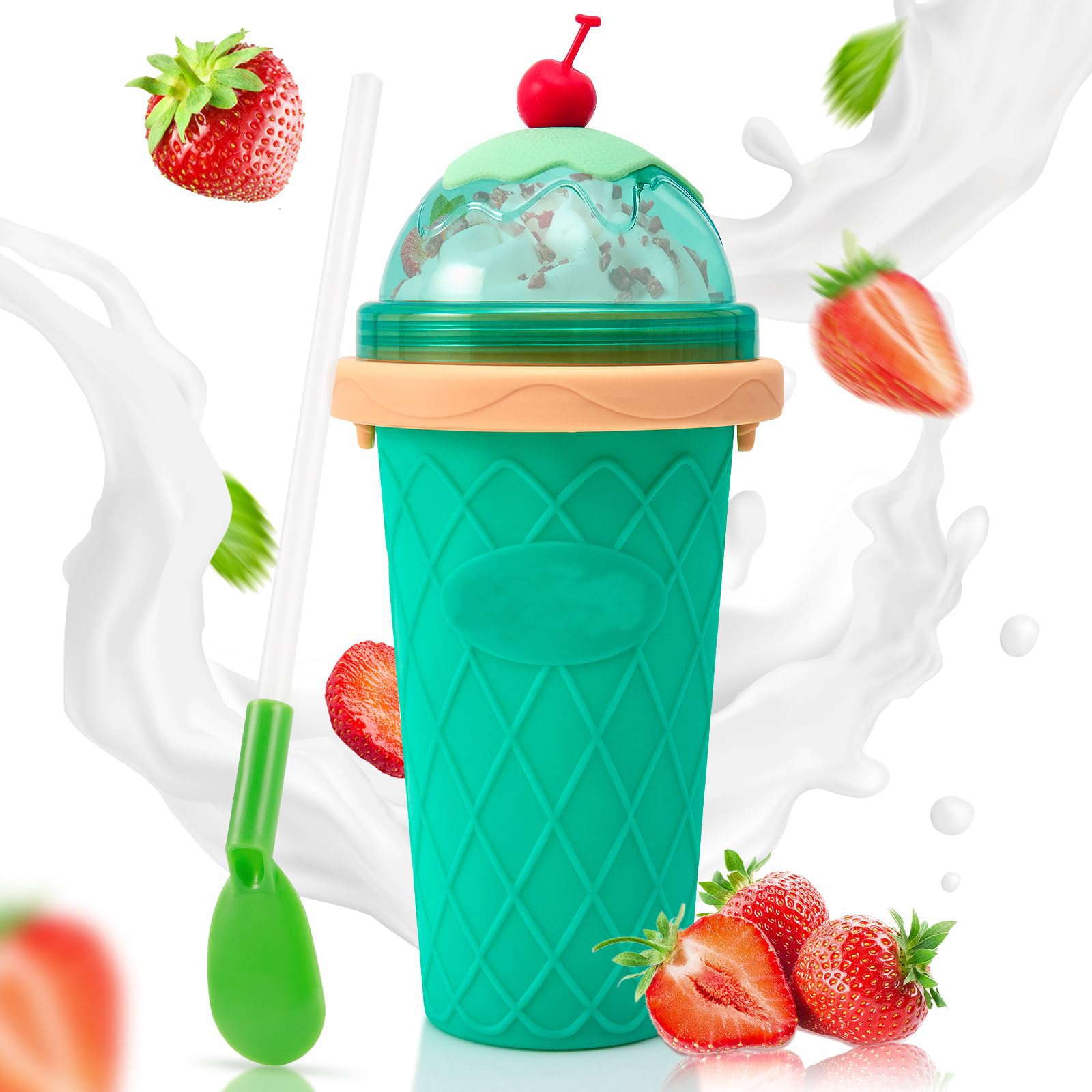 MAX SOLUTIONS Plastic Smoothie Cups met Dome Deksels Iced Coffee MAX SOLUTIONS Plastic Smoothie Cups met Dome Deksels Iced Coffee