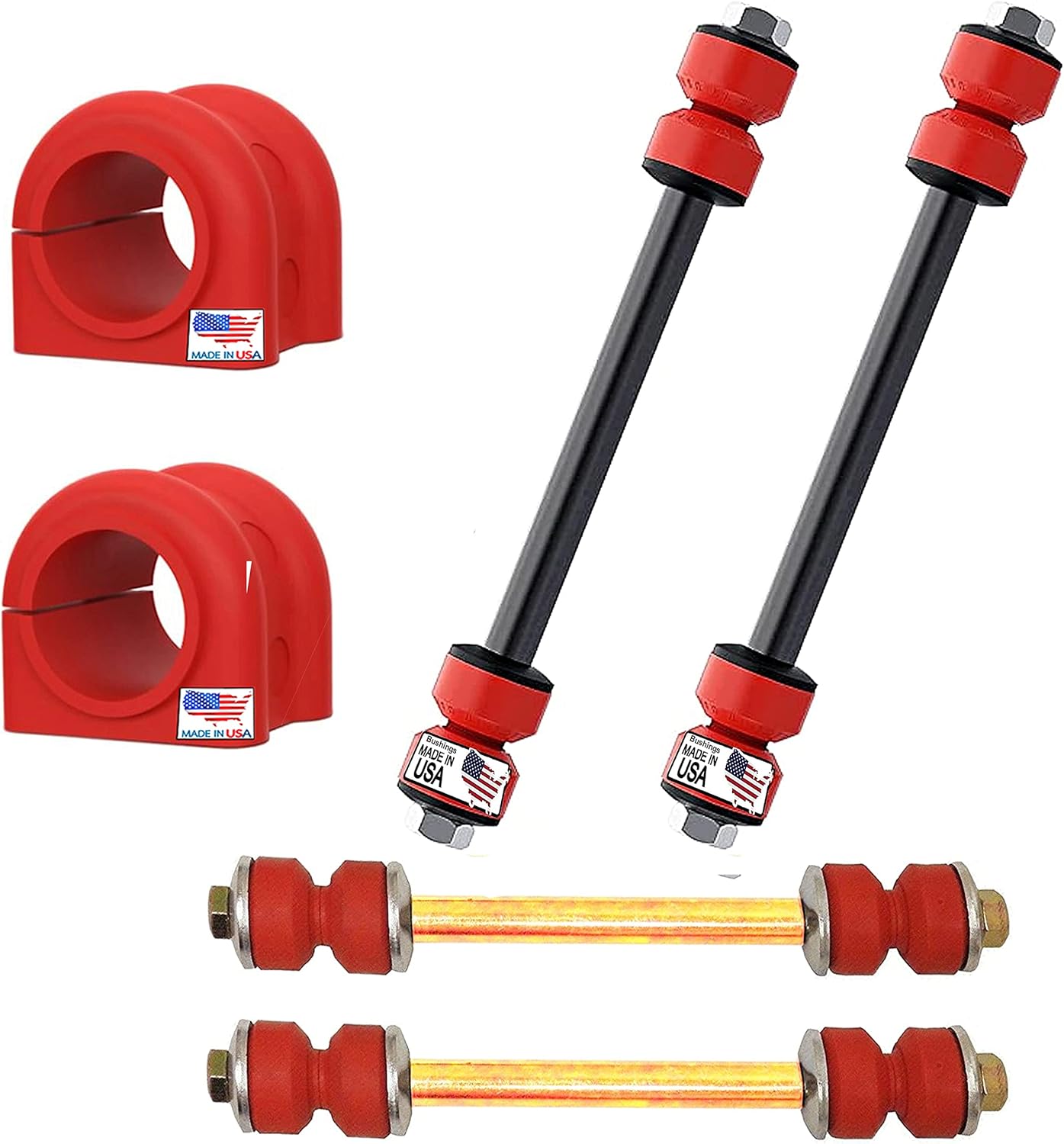 6PC Front and Rear Sway Bar Links + Front Bushings FOR 2002-2005 FORD EXPLORER MOUNTAINEER 27MM BAR