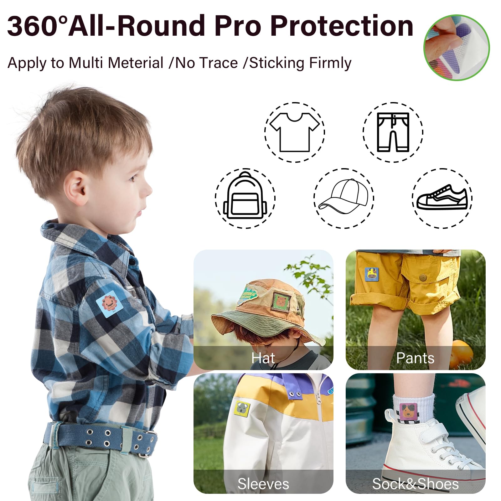120 Pezzi Cerotti Antizanzare Bambini, Adesivi Per Zanzare Repellente, Anti Zanzare Patches Cerotti Autoadesivi Naturale Repellente per Bambini